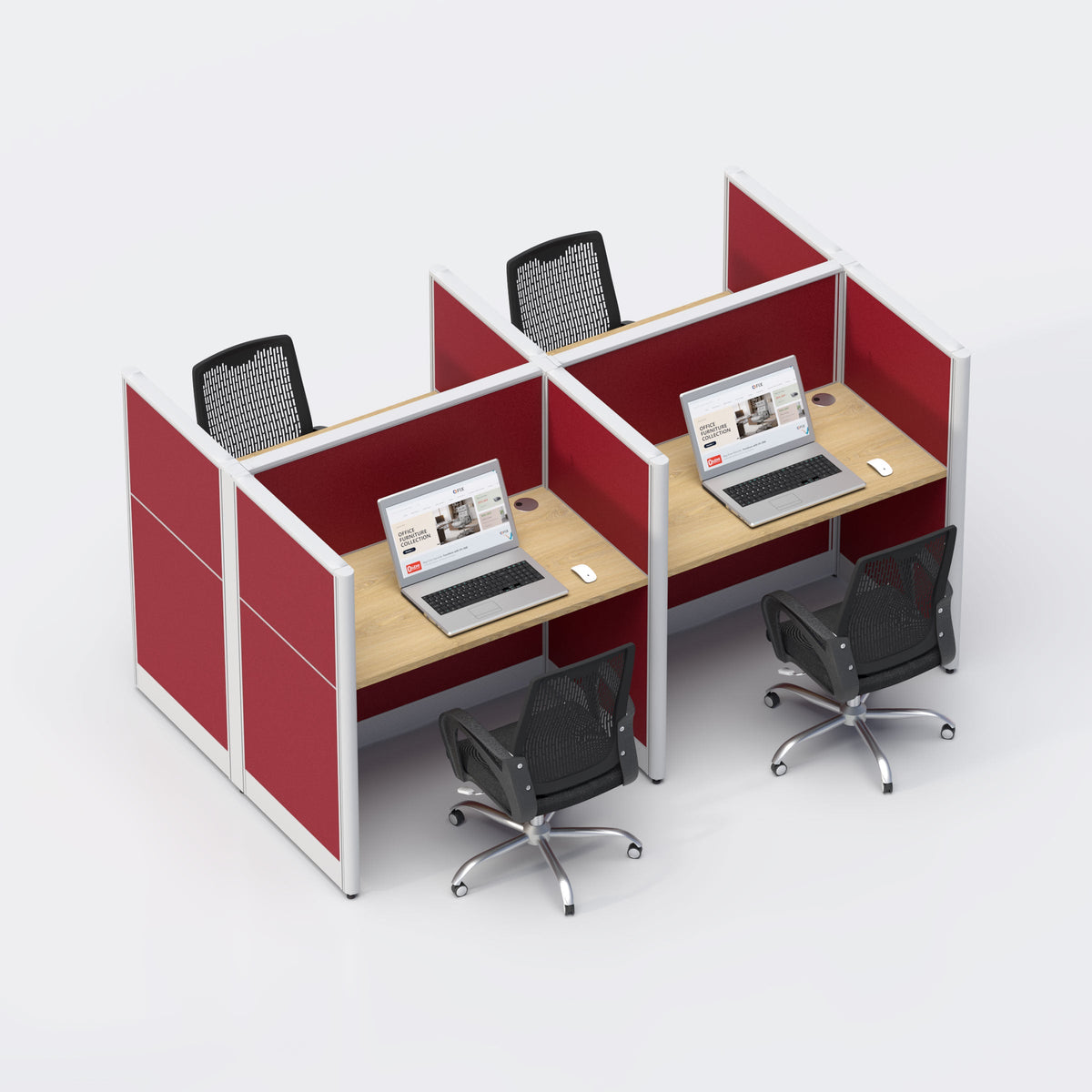 Movex Face to face Four seater Workstation — OFIX Furniture