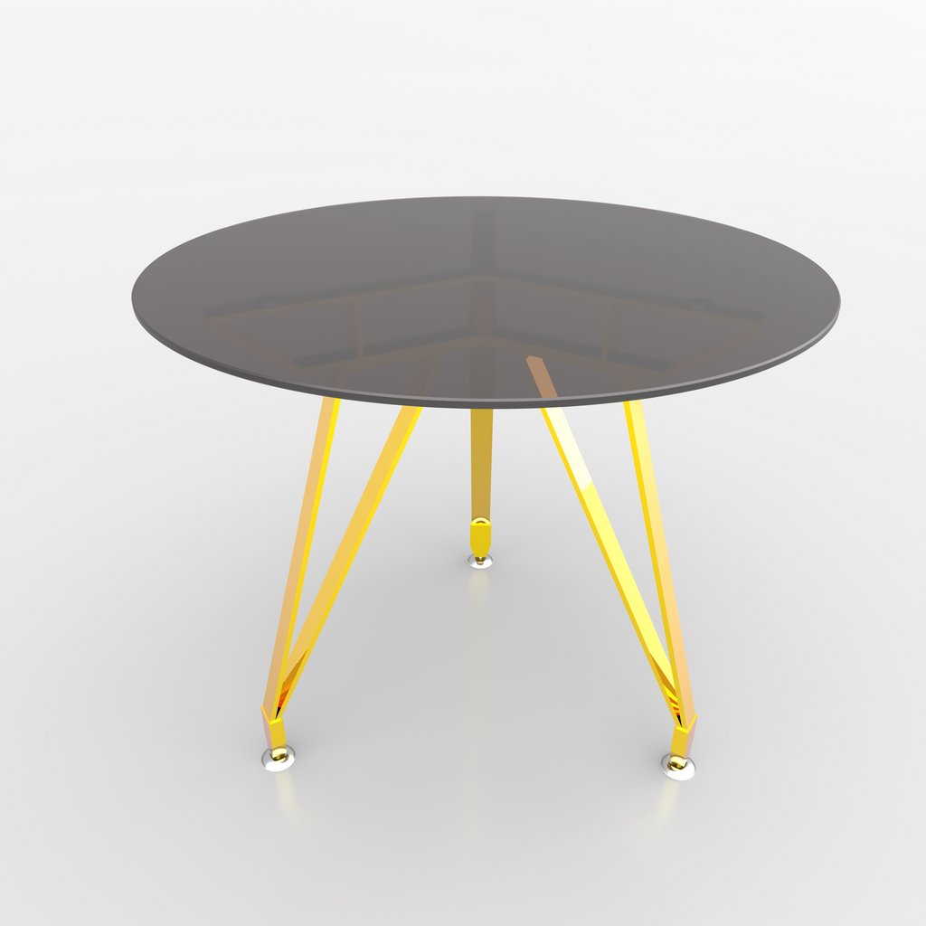 Remify Round Dining Table - Golden - image 2