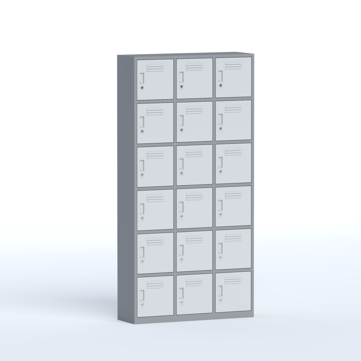 Safe Box Personal Locker Storage - Gray dimensions diagram