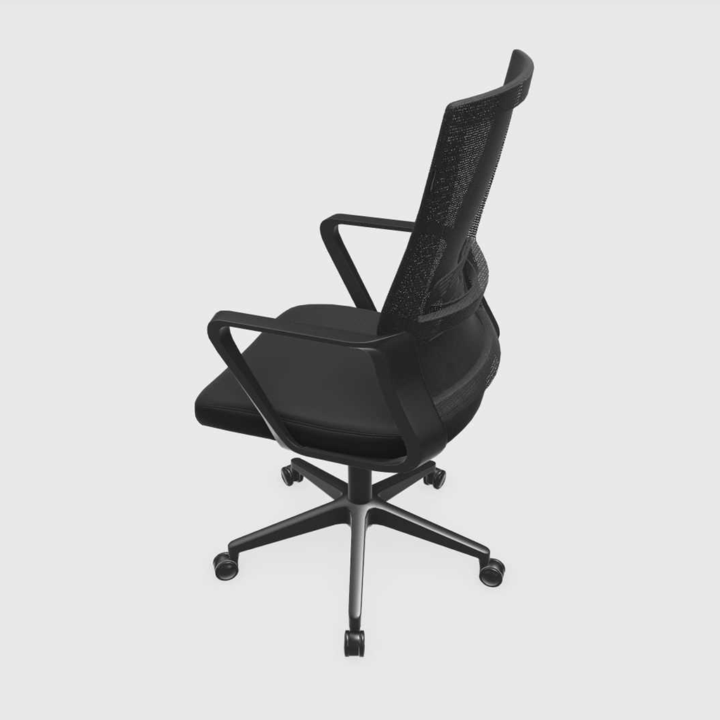 Benchley 333 Executive Chair for offices with breathable mesh back, cushioned seat, armrests, and rolling base in BD now