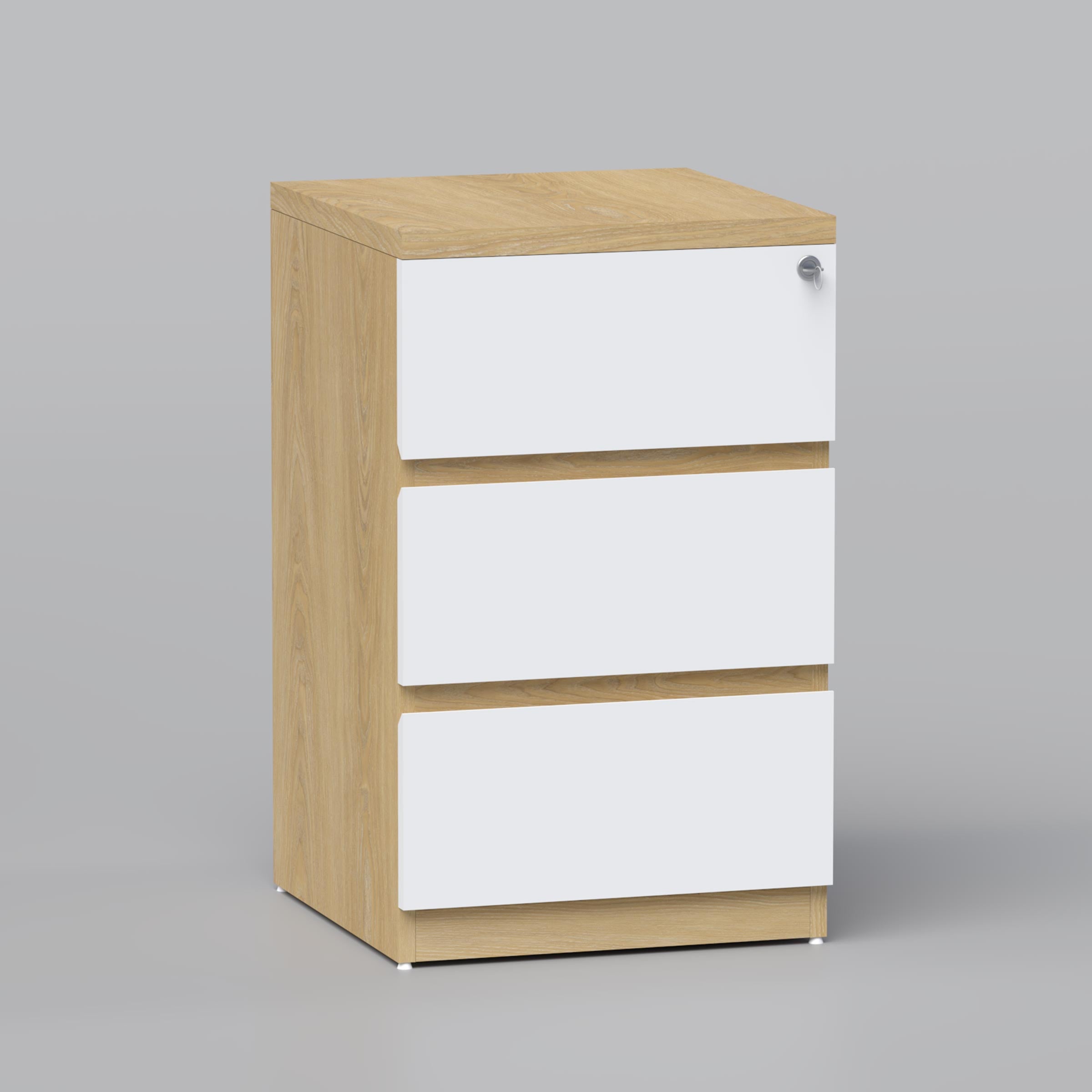 A secure and stylish storage solution designed for convenience and organization in your workspace or home.