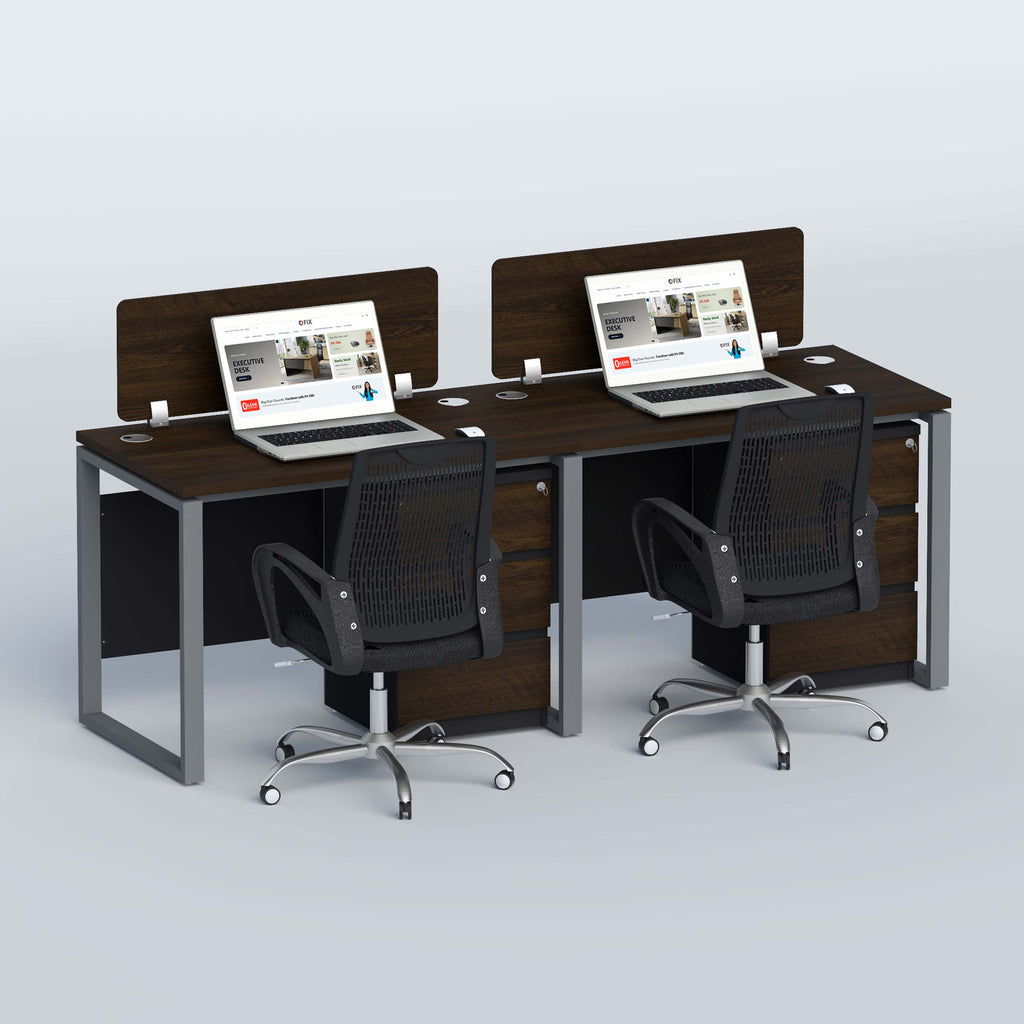 Canvas Side by side Two seater Workstation