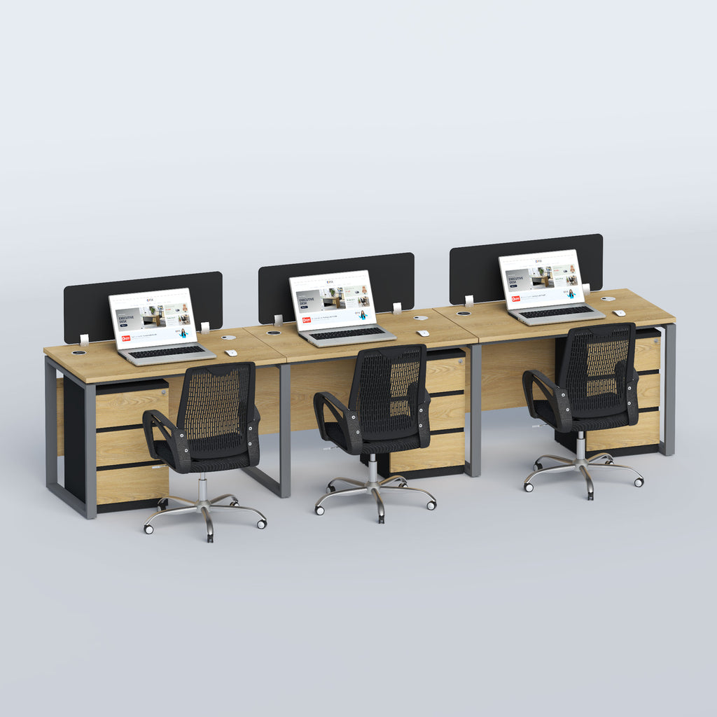  three seater Workstation