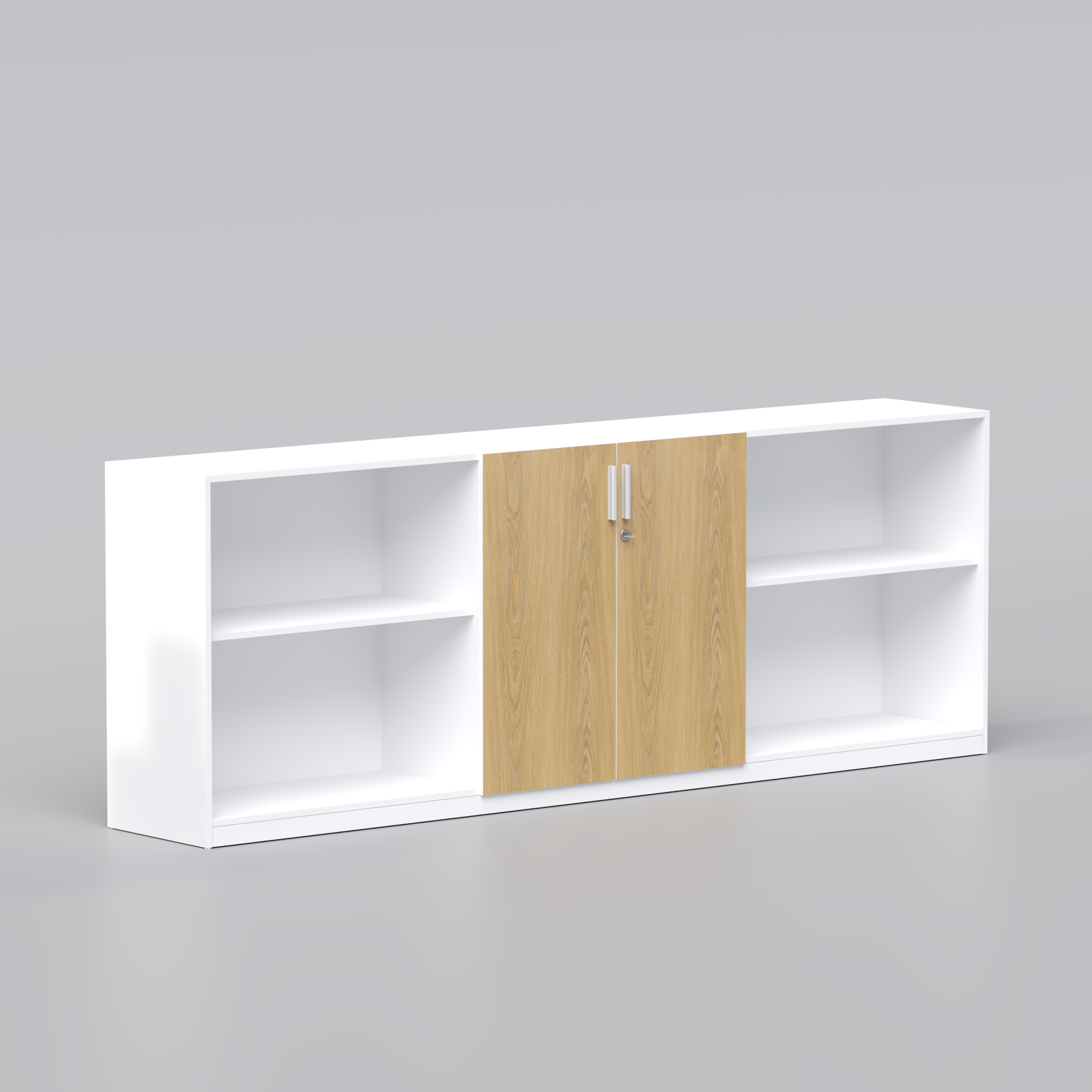 Caylo Low Height Cabinet – Organize your home with this contemporary, low-height storage solution.