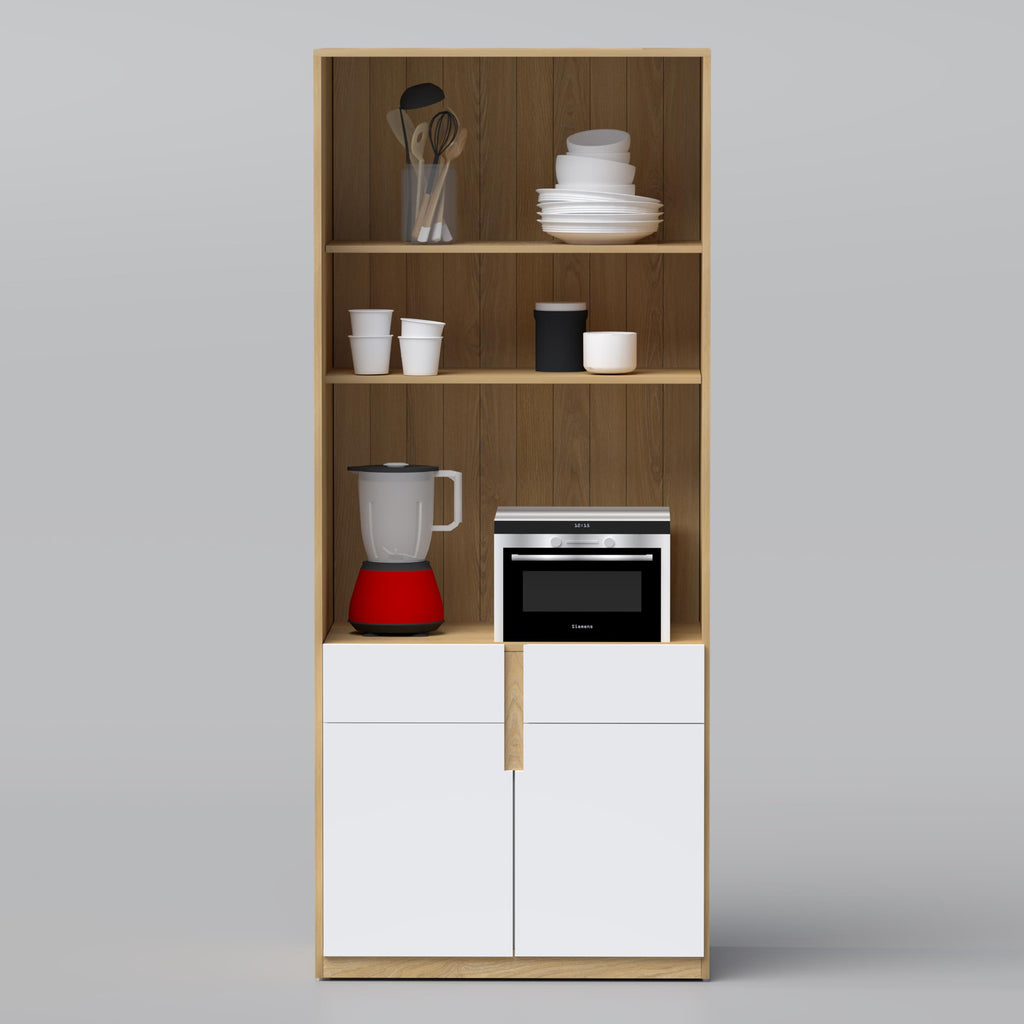 Celox Dinner Wagon – a sleek and functional storage unit for organizing kitchen appliances and dinnerware in modern kitchens.