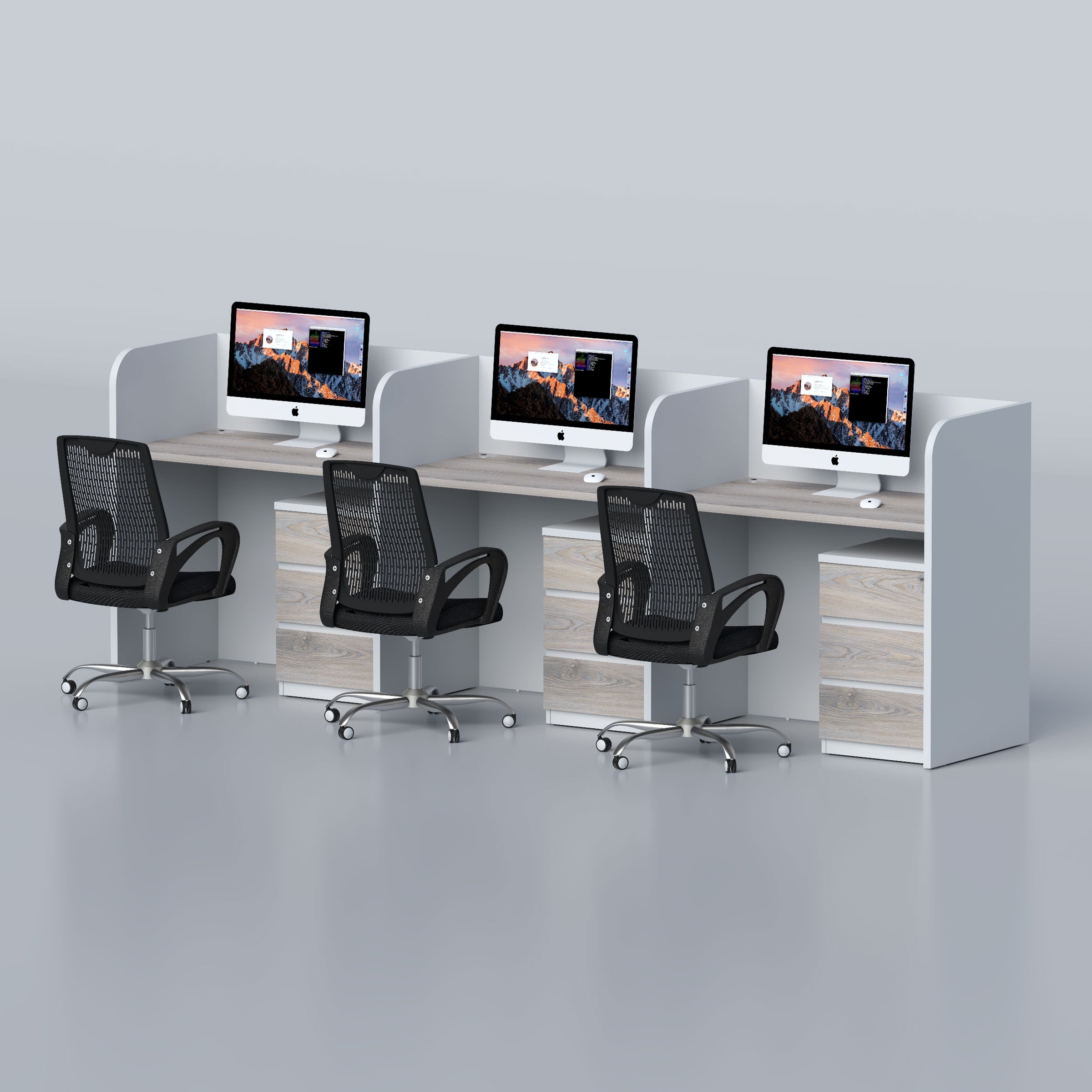  three seater Workstation