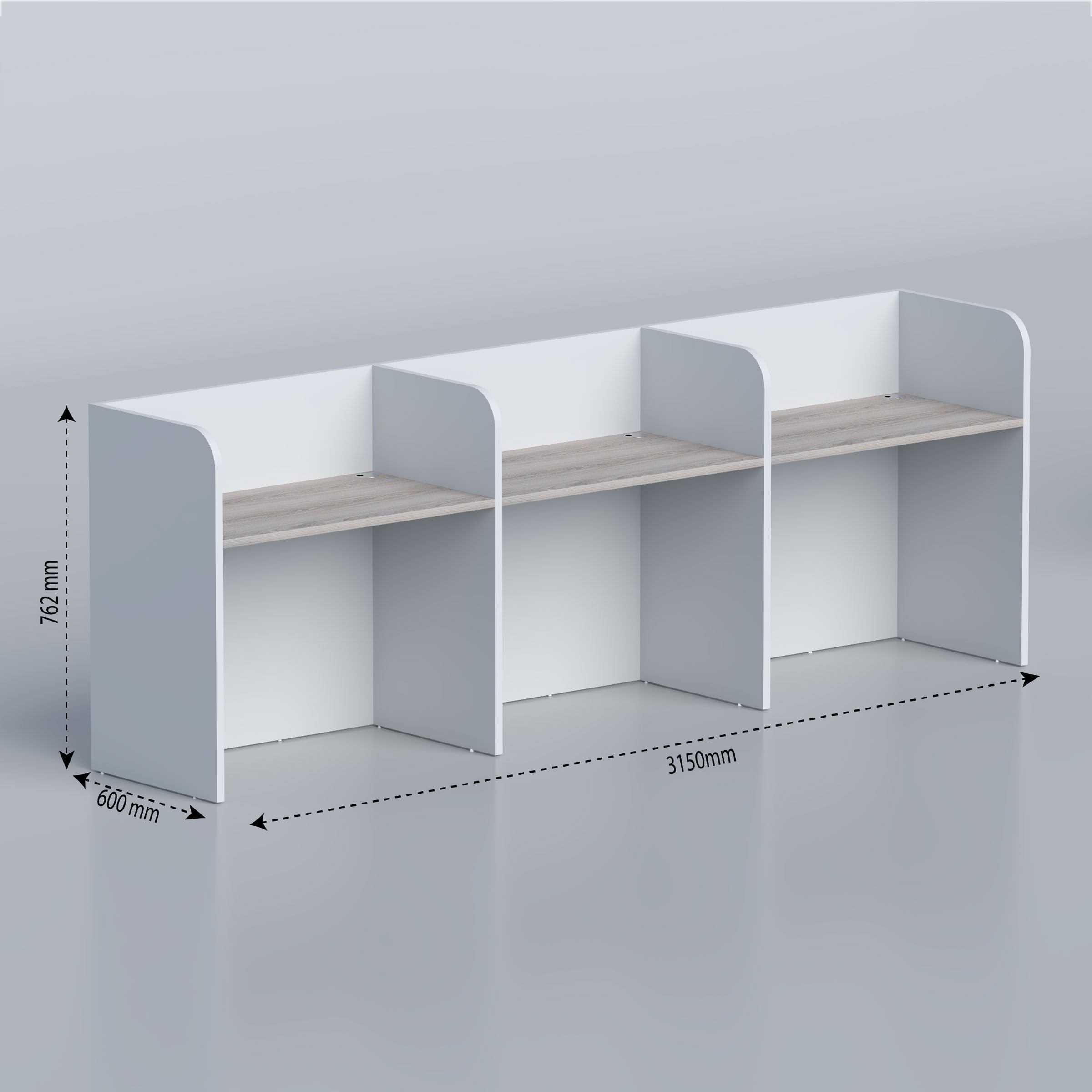  three seater Workstation