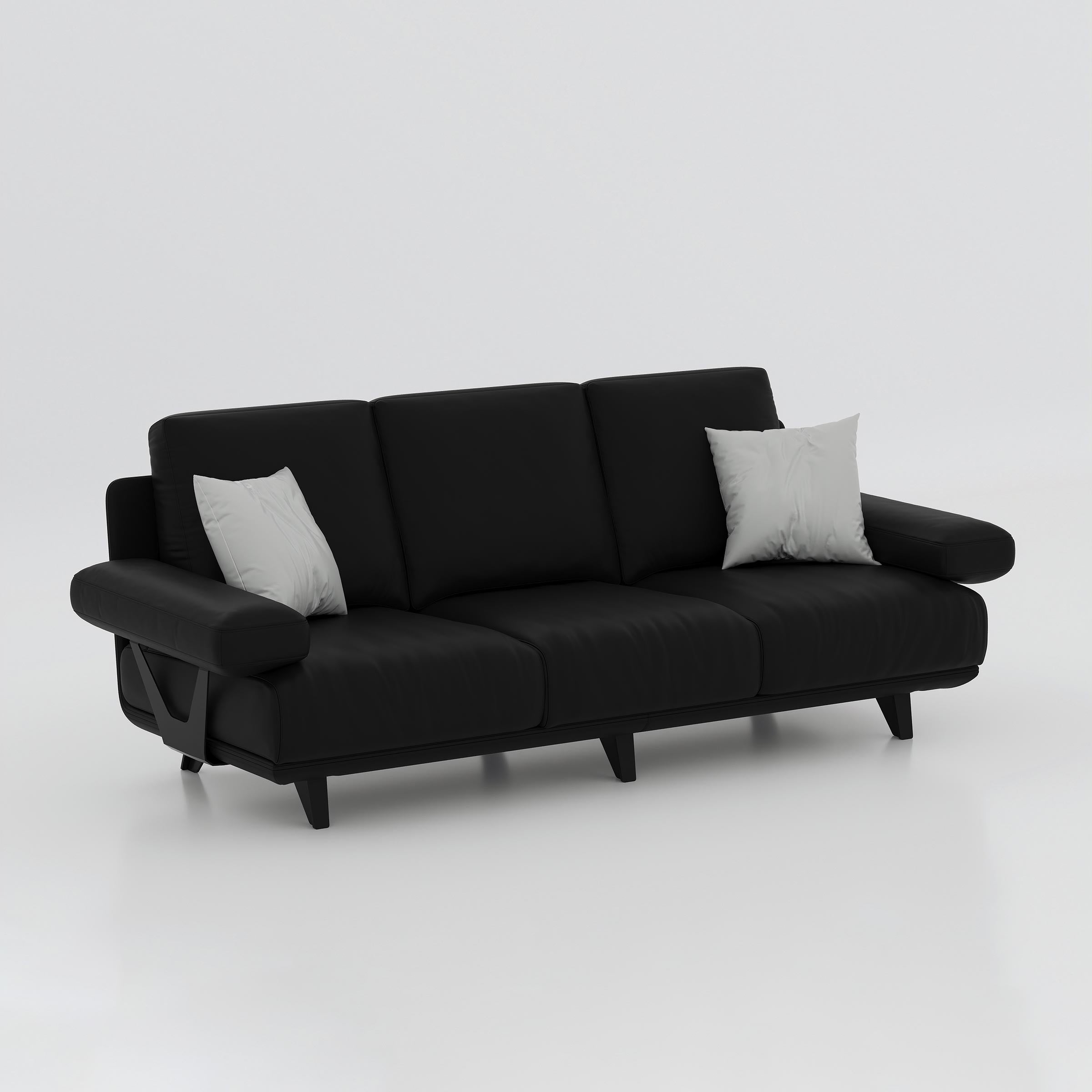 Evelo three seater corporate sofa with cushioned seats for office lounge and guest area