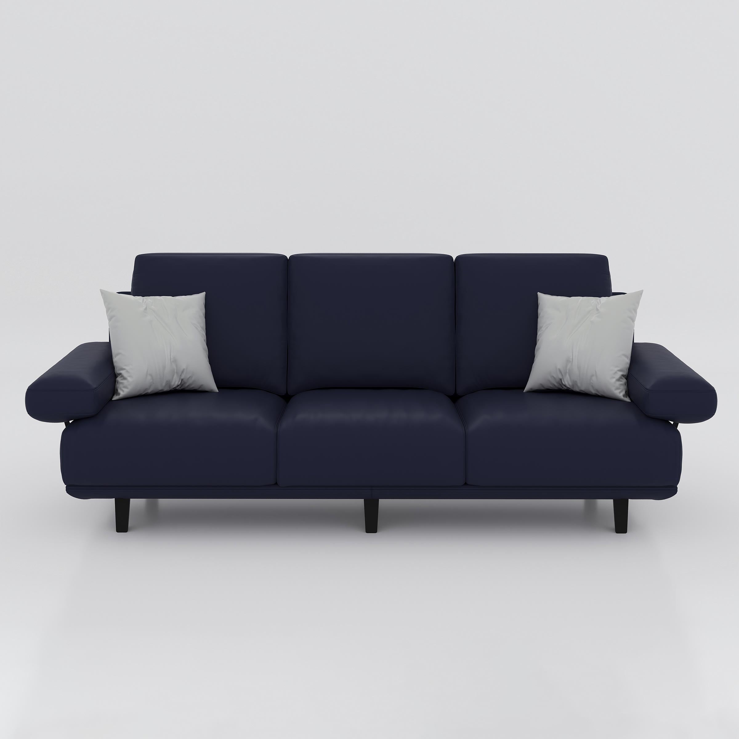 Evelo three seater office sofa for corporate reception, client lounge, and executive waiting area
