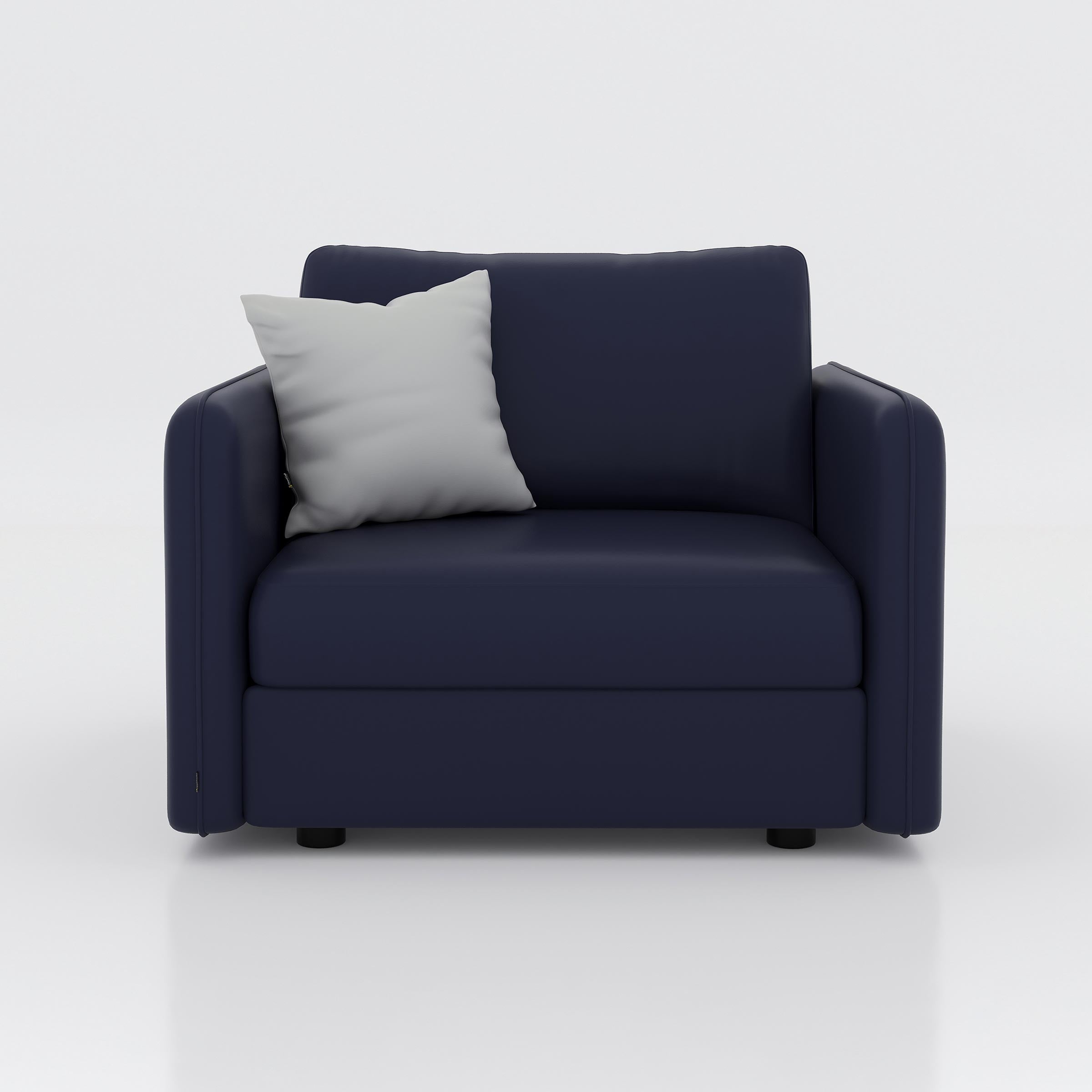 Eyram one seater sofa with pillow for living room, office cabin, and reception area