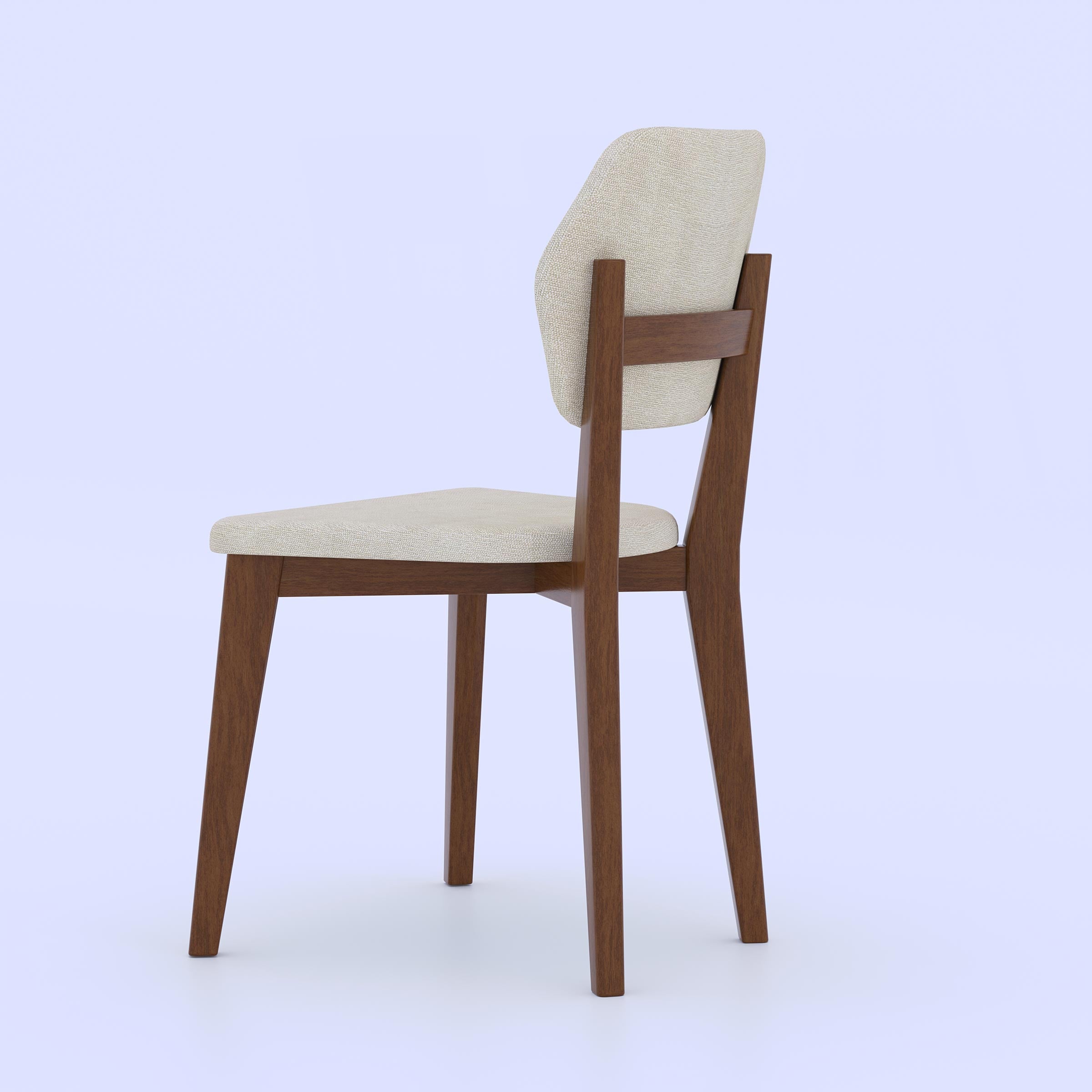 Modern Fexon Dining Chair featuring wooden legs, soft fabric upholstery, foam cushion, and elegant contemporary furniture style.