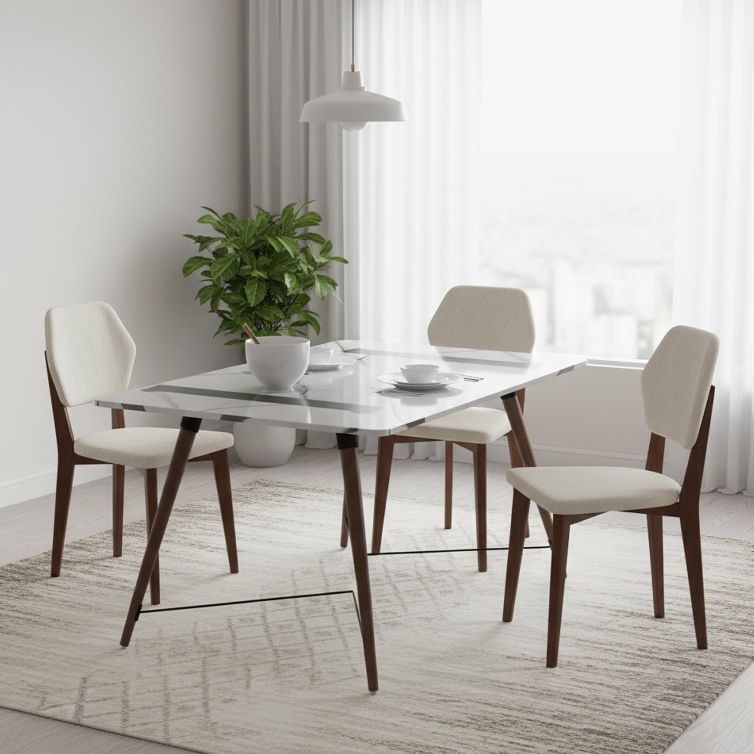Dining Table with spacious rectangular top for modern family dining and everyday home use