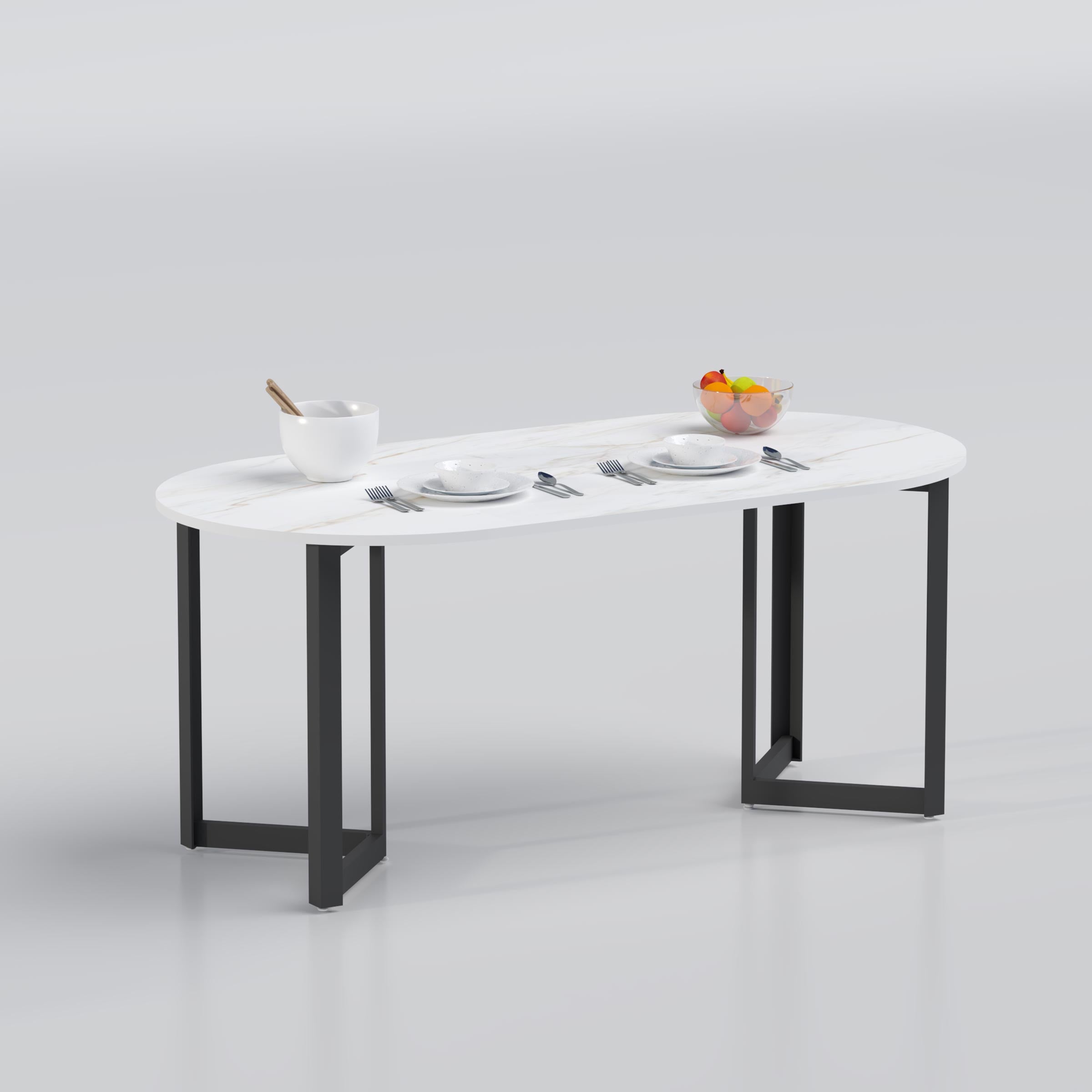 Modern Dining Table with elegant finish and durable structure for family dining and gatherings