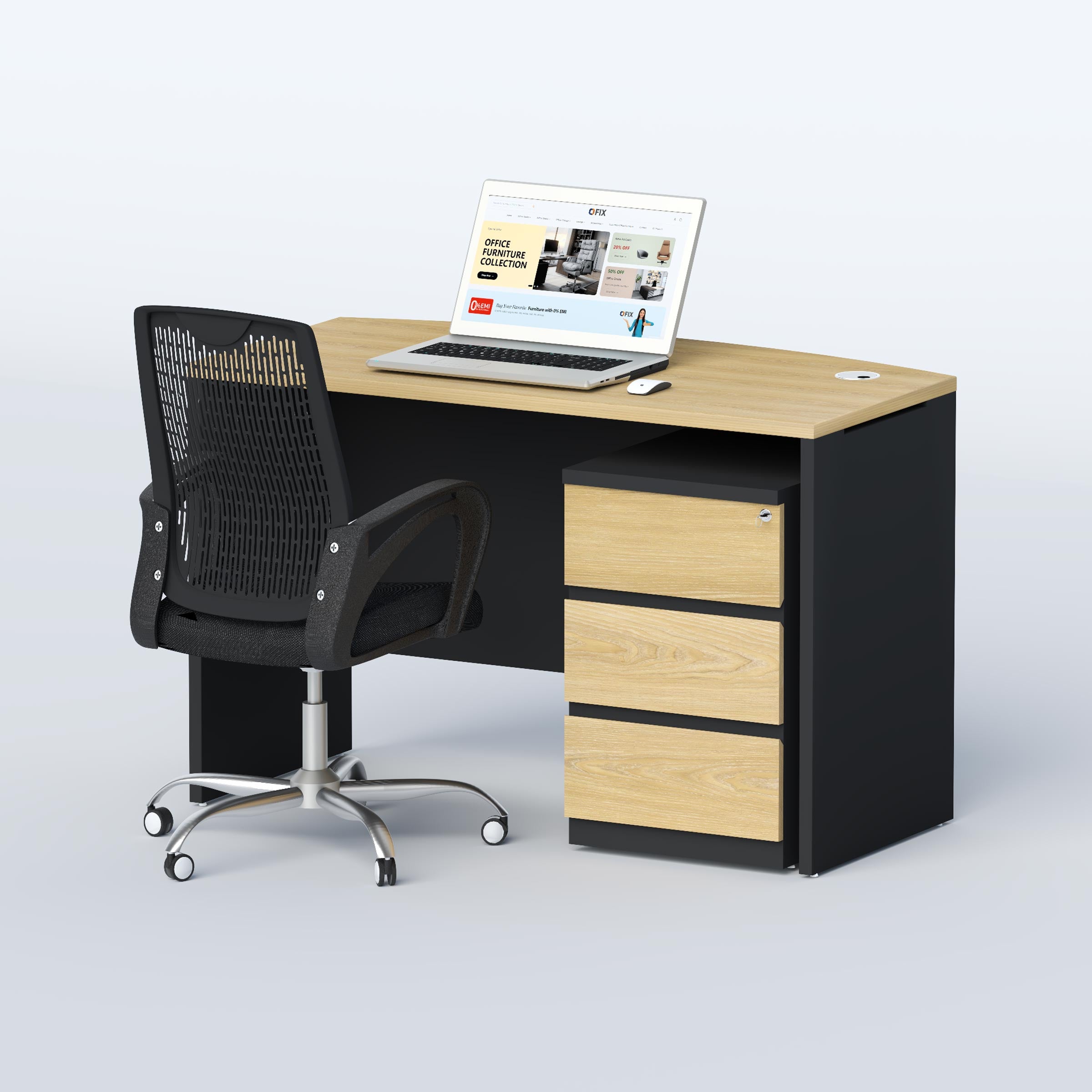 Jalen Executive Desk with laminating board finish stylish office table for managers, laptop work, and daily tasks in BD.