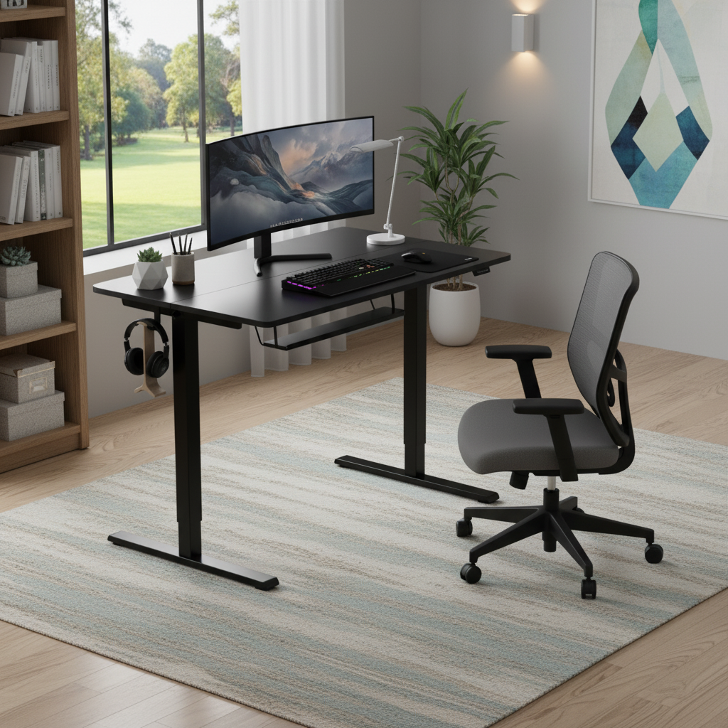 Manual-Height-Adjustable-Standing-Desk-Frame