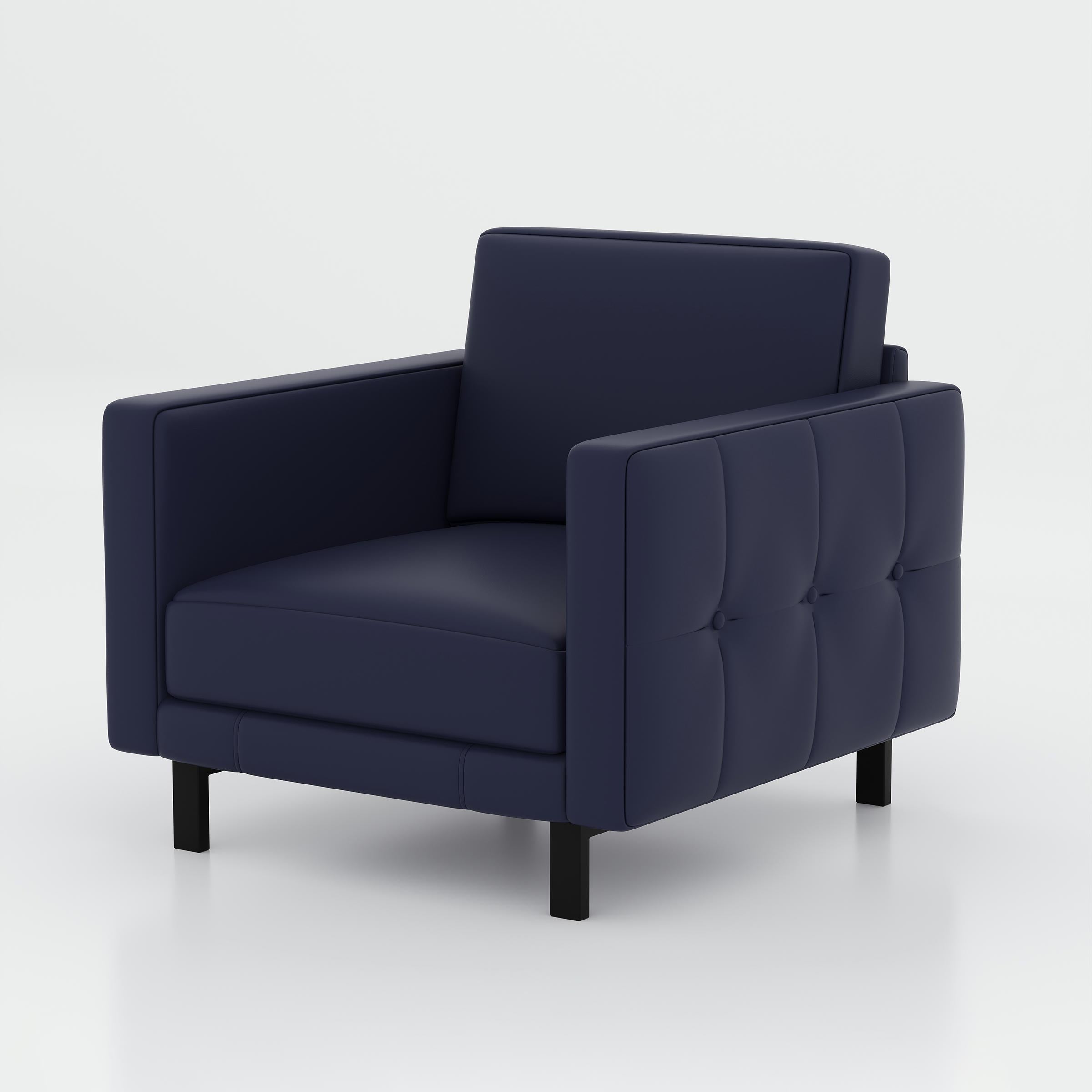 Lysar single seater office sofa for reception, cabin, waiting area, and modern corporate lounge seating