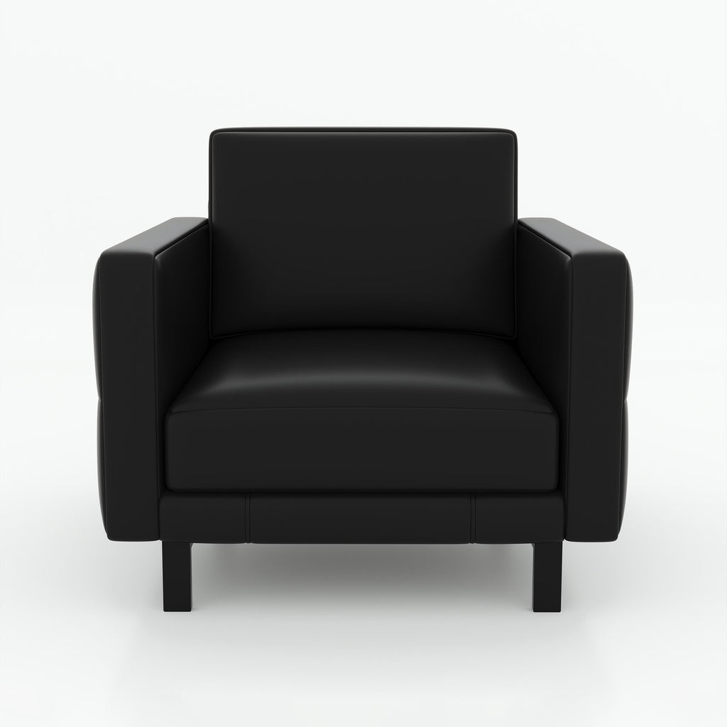 Modern Lysar single seater office sofa for executive cabin, reception area, and workplace lounge comfort