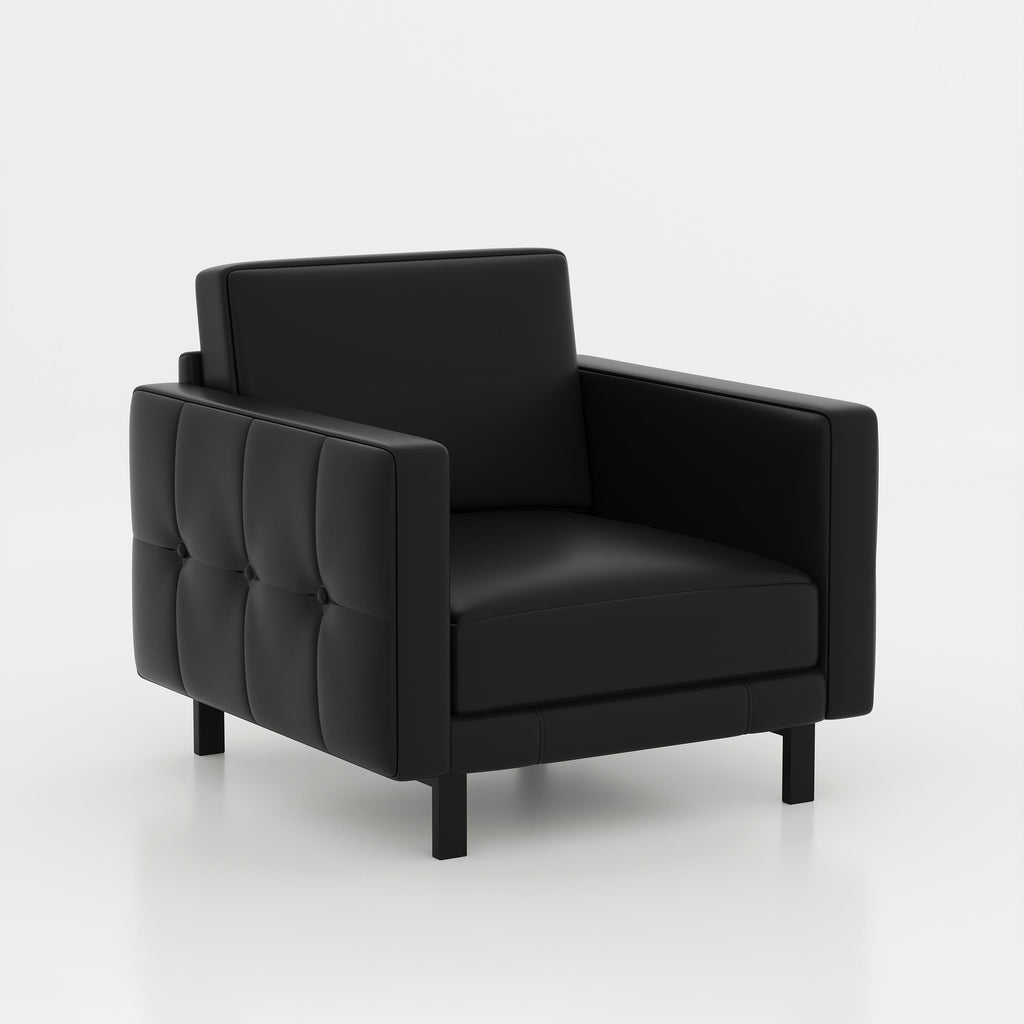 Compact Lysar single office sofa for cabin, visitor seating, reception lounge, and professional workspace