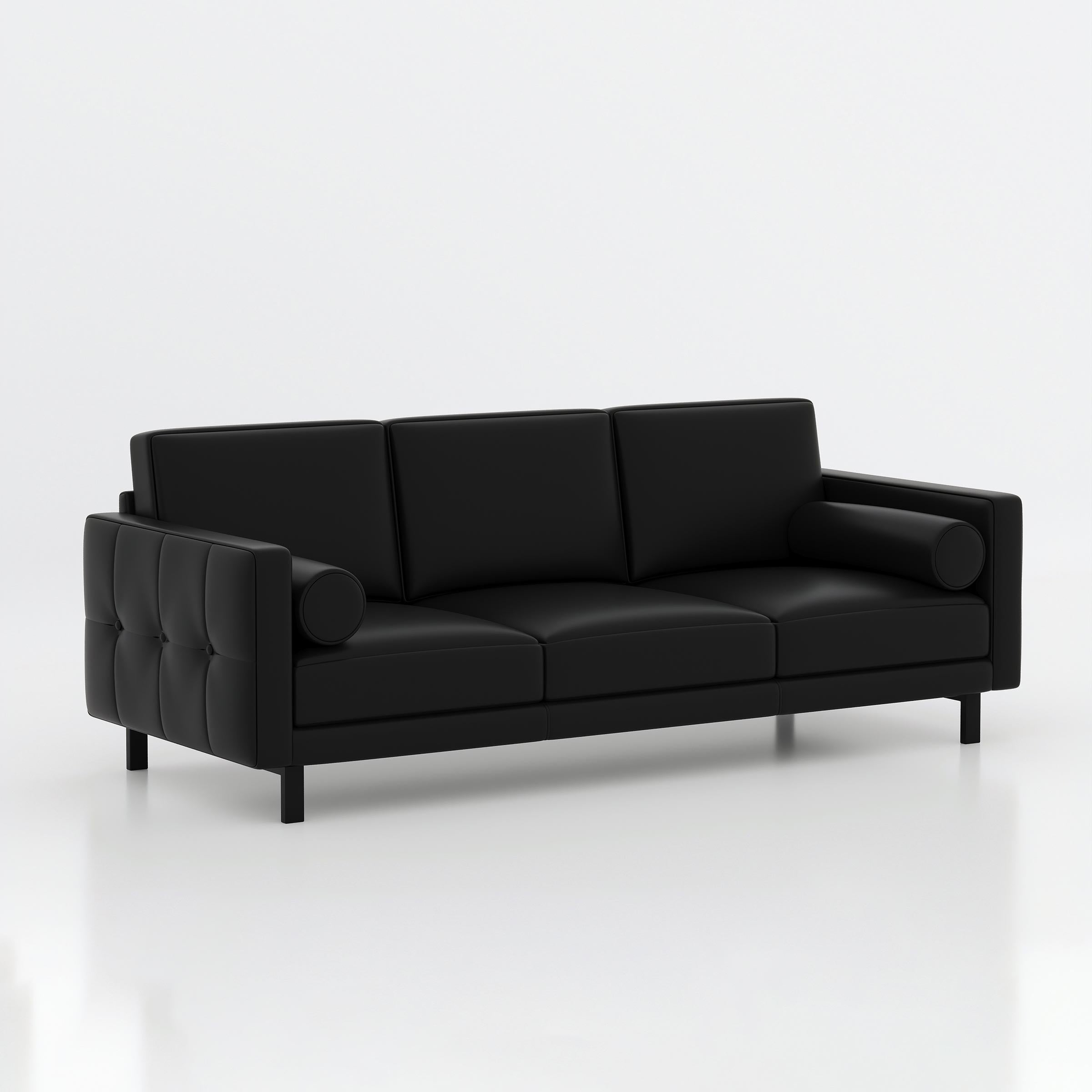 Lysar three seater office sofa for reception, executive cabin, waiting room, and corporate lounge seating