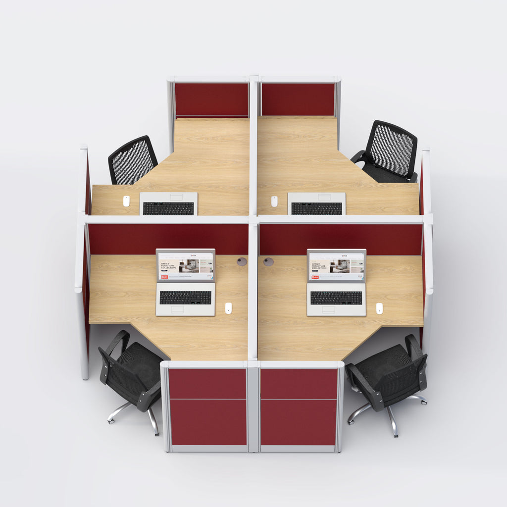  Four Seater Workstation 