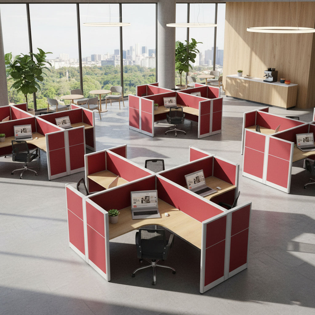  Four Seater Workstation 
