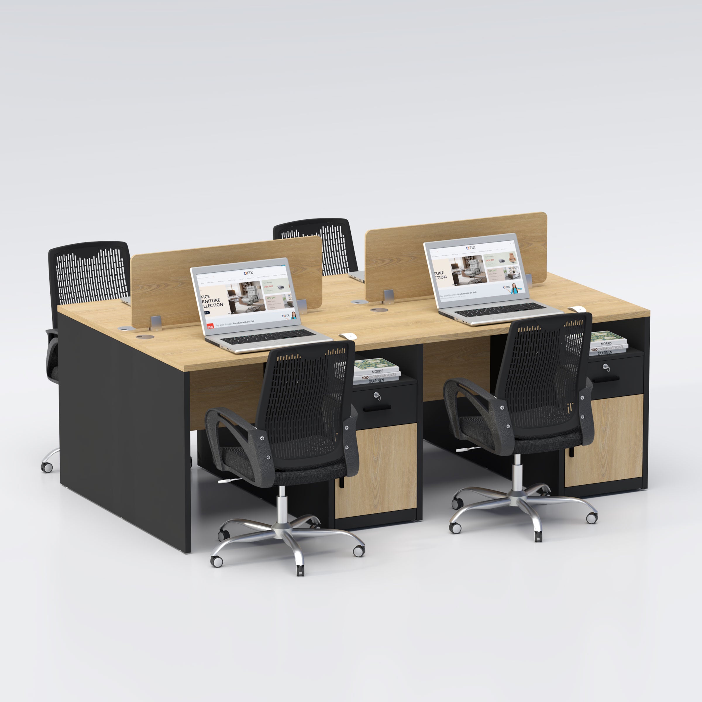 Four seater workstation