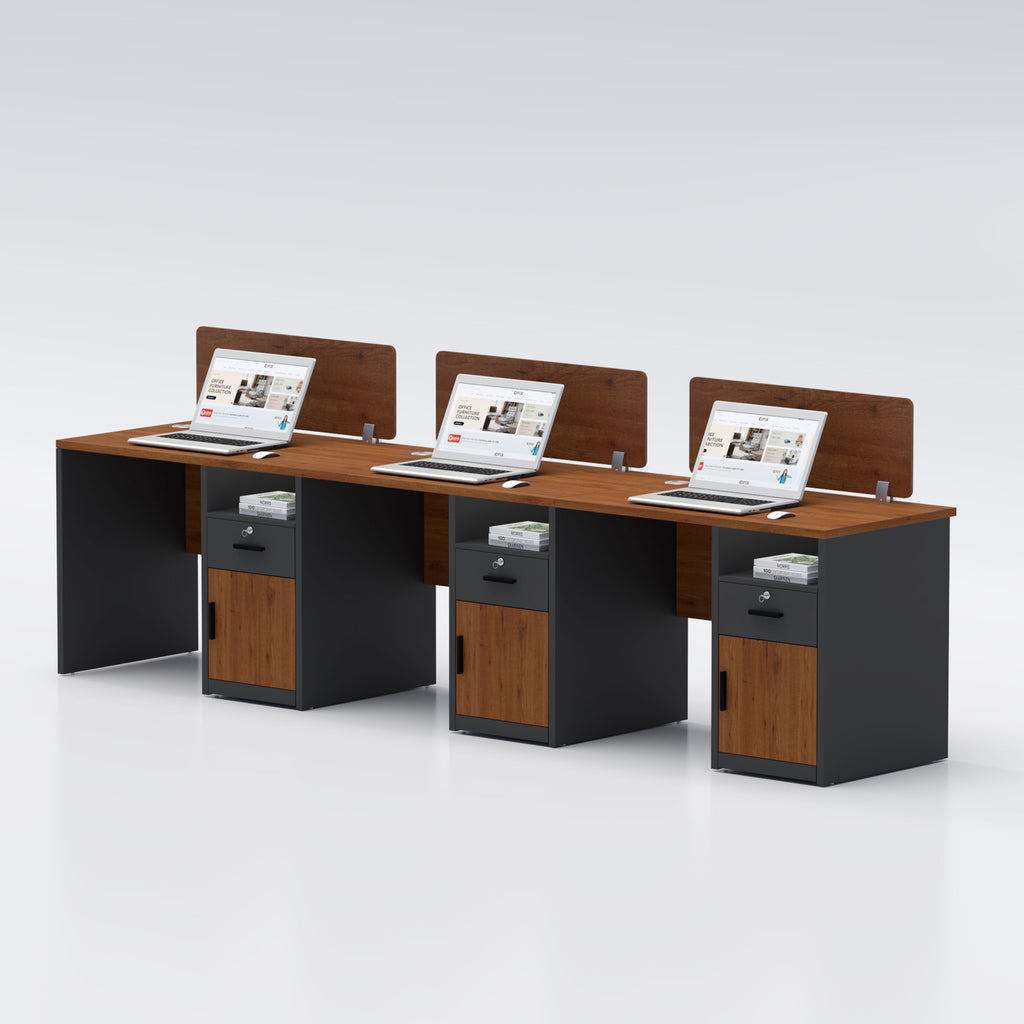  three seater Workstation