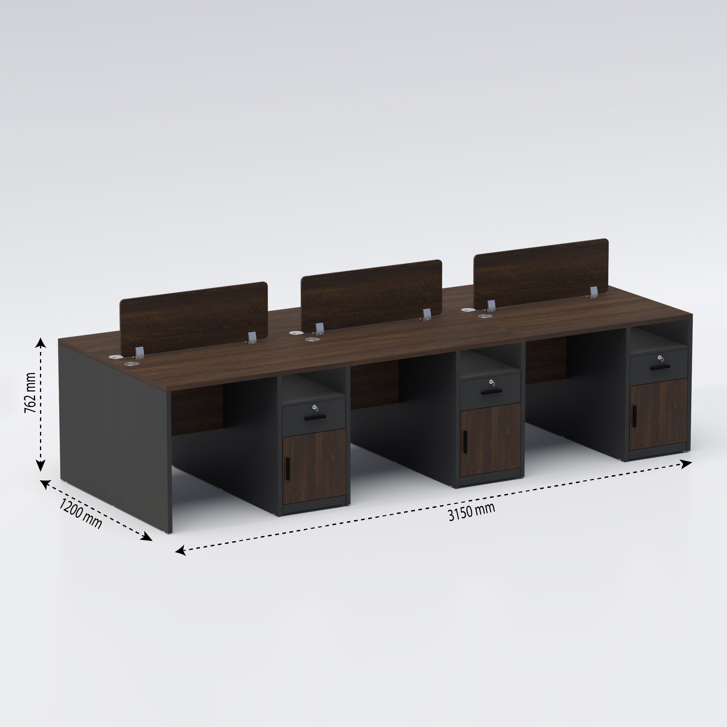 Face to face Six seater Workstation