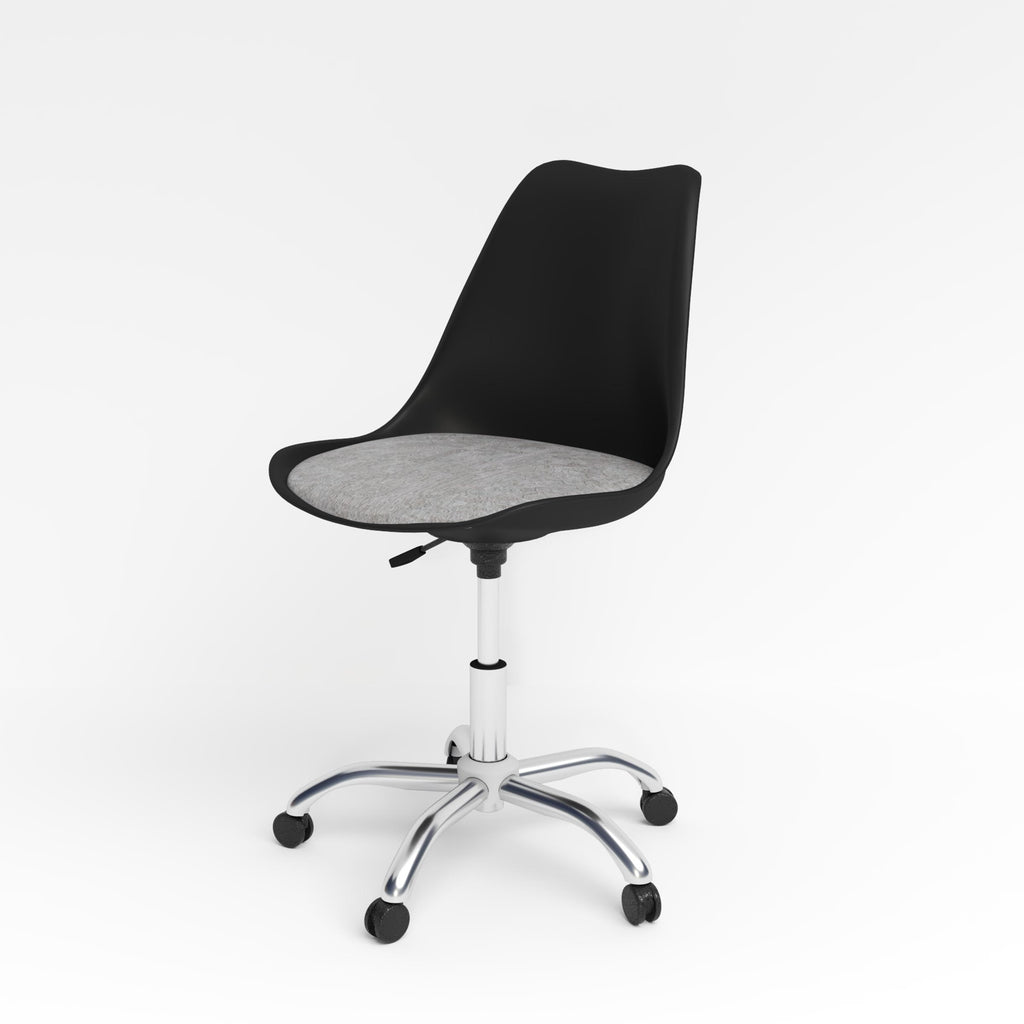 Tulip Swivel Chair modern indoor chair with wheels and 360 swivel ergonomic polymer seat for office and home use
