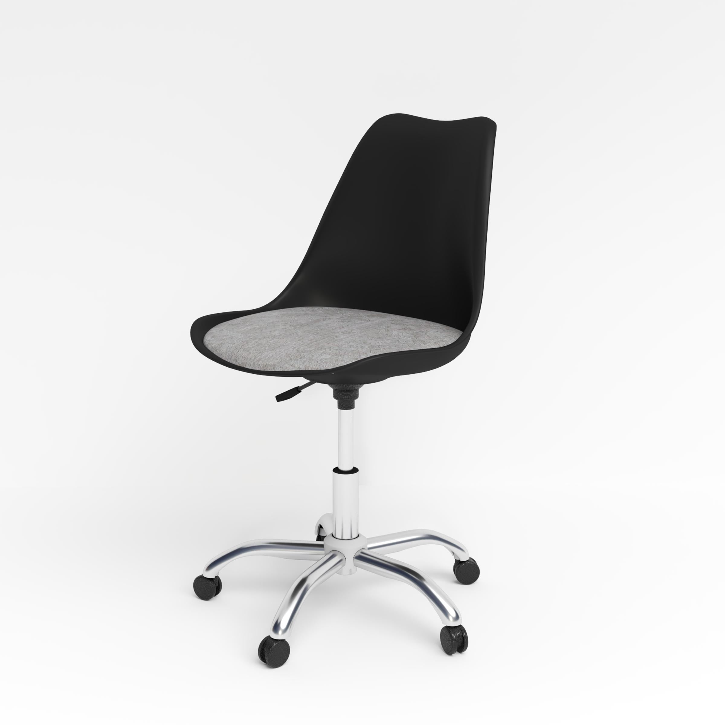 Tulip Swivel Chair modern indoor chair with wheels and 360 swivel ergonomic polymer seat for office and home use