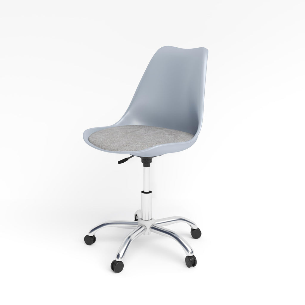 Tulip Swivel Chair modern indoor chair with wheels and 360 swivel ergonomic polymer seat for office and home use