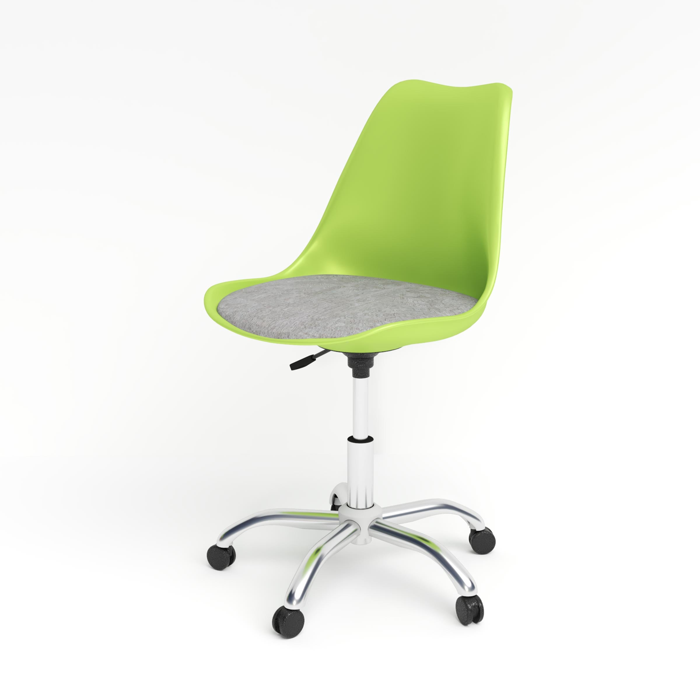 Tulip Swivel Chair modern indoor chair with wheels and 360 swivel ergonomic polymer seat for office and home use