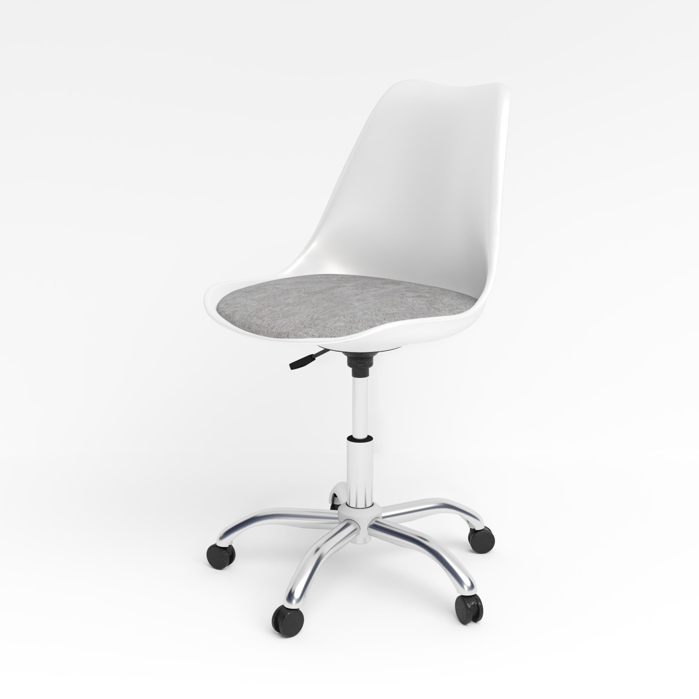 Tulip Swivel Chair modern indoor chair with wheels and 360 swivel ergonomic polymer seat for office and home use
