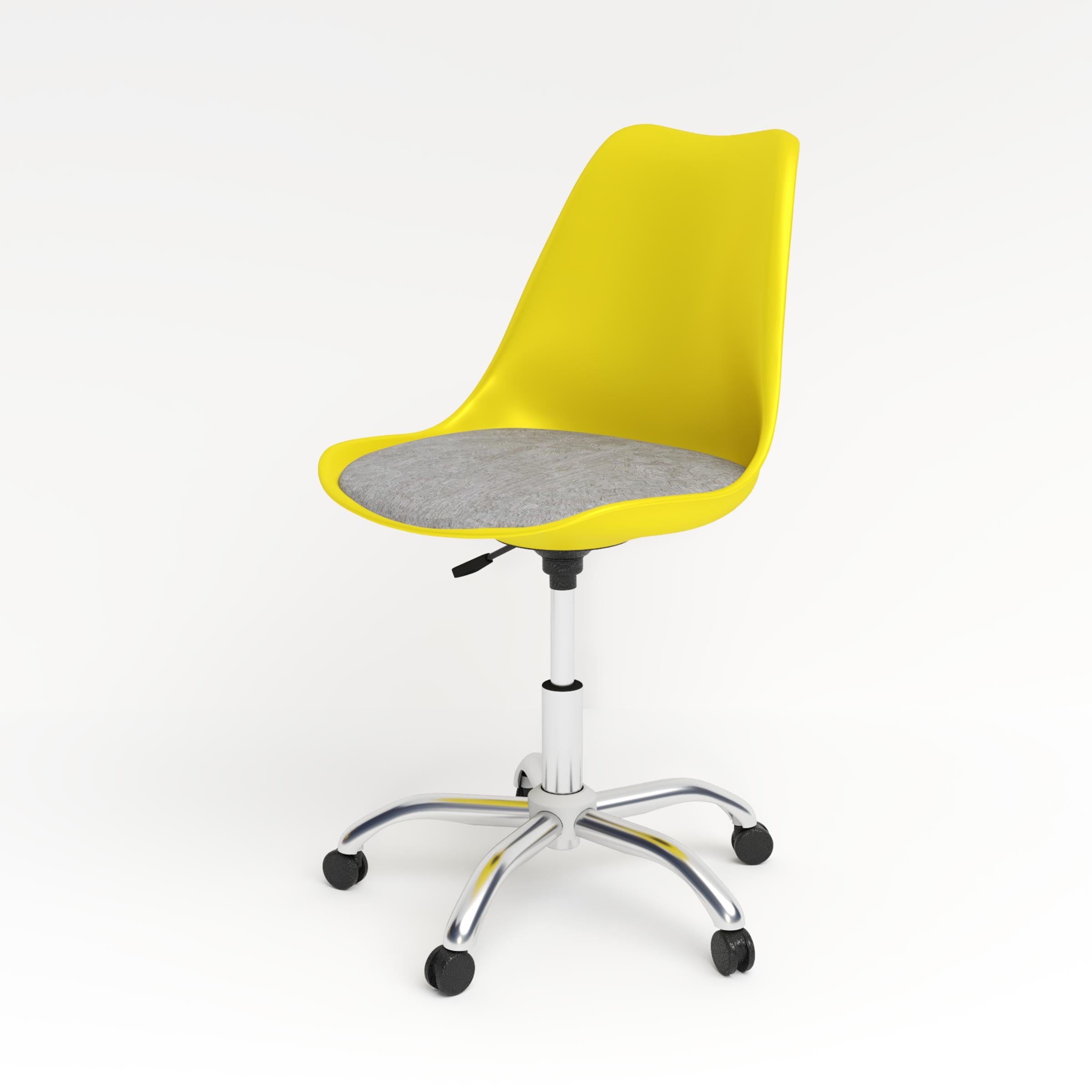 Tulip Swivel Chair modern indoor chair with wheels and 360 swivel ergonomic polymer seat for office and home use