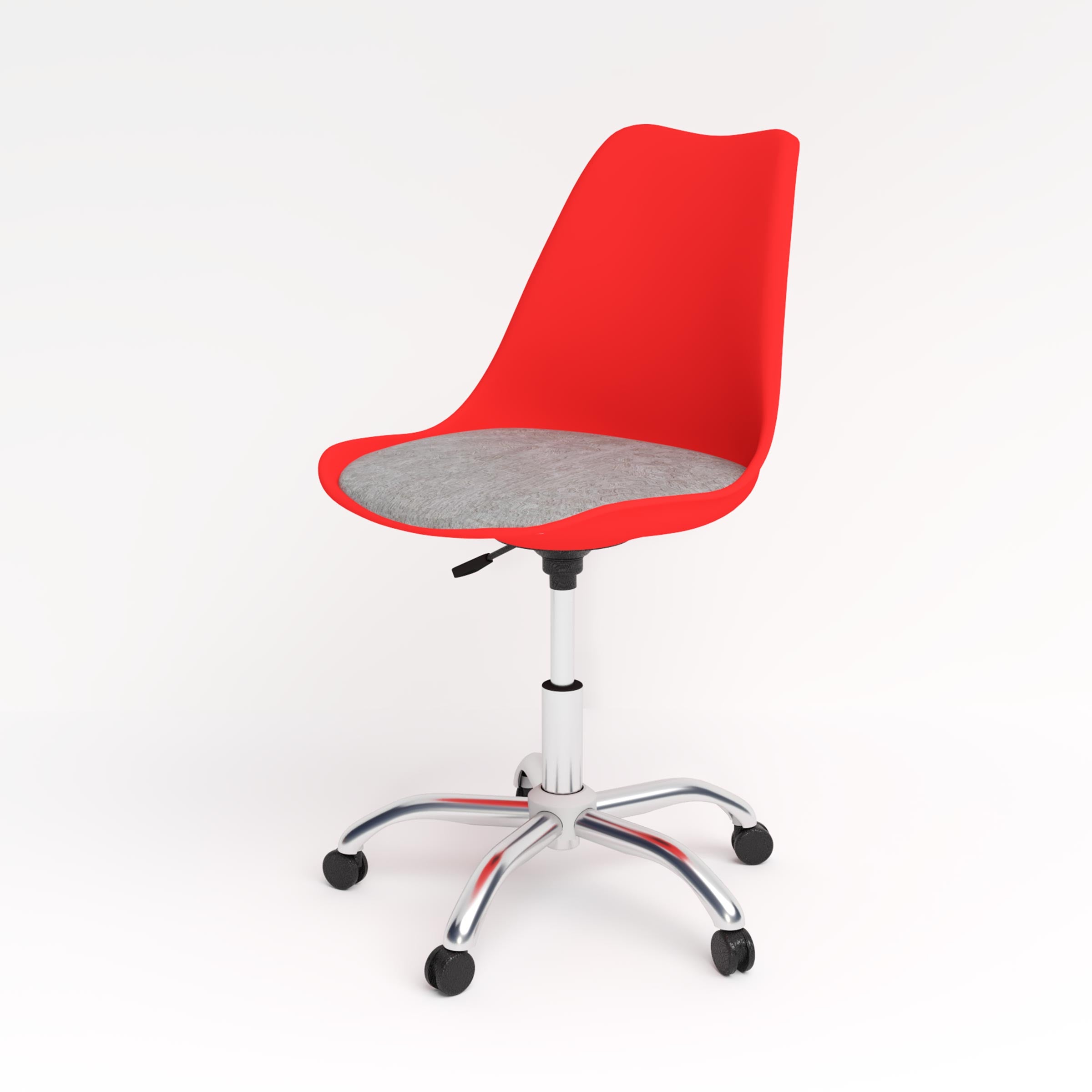 Tulip Swivel Chair modern indoor chair with wheels and 360 swivel ergonomic polymer seat for office and home use