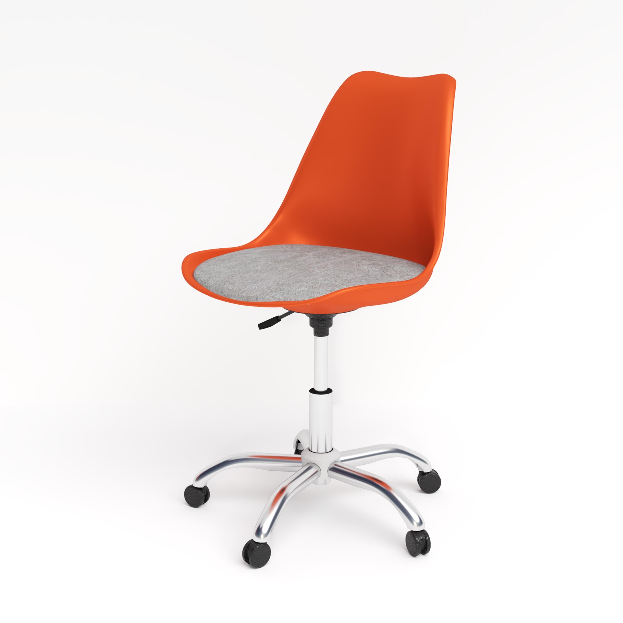 Tulip Swivel Chair modern indoor chair with wheels and 360 swivel ergonomic polymer seat for office and home use