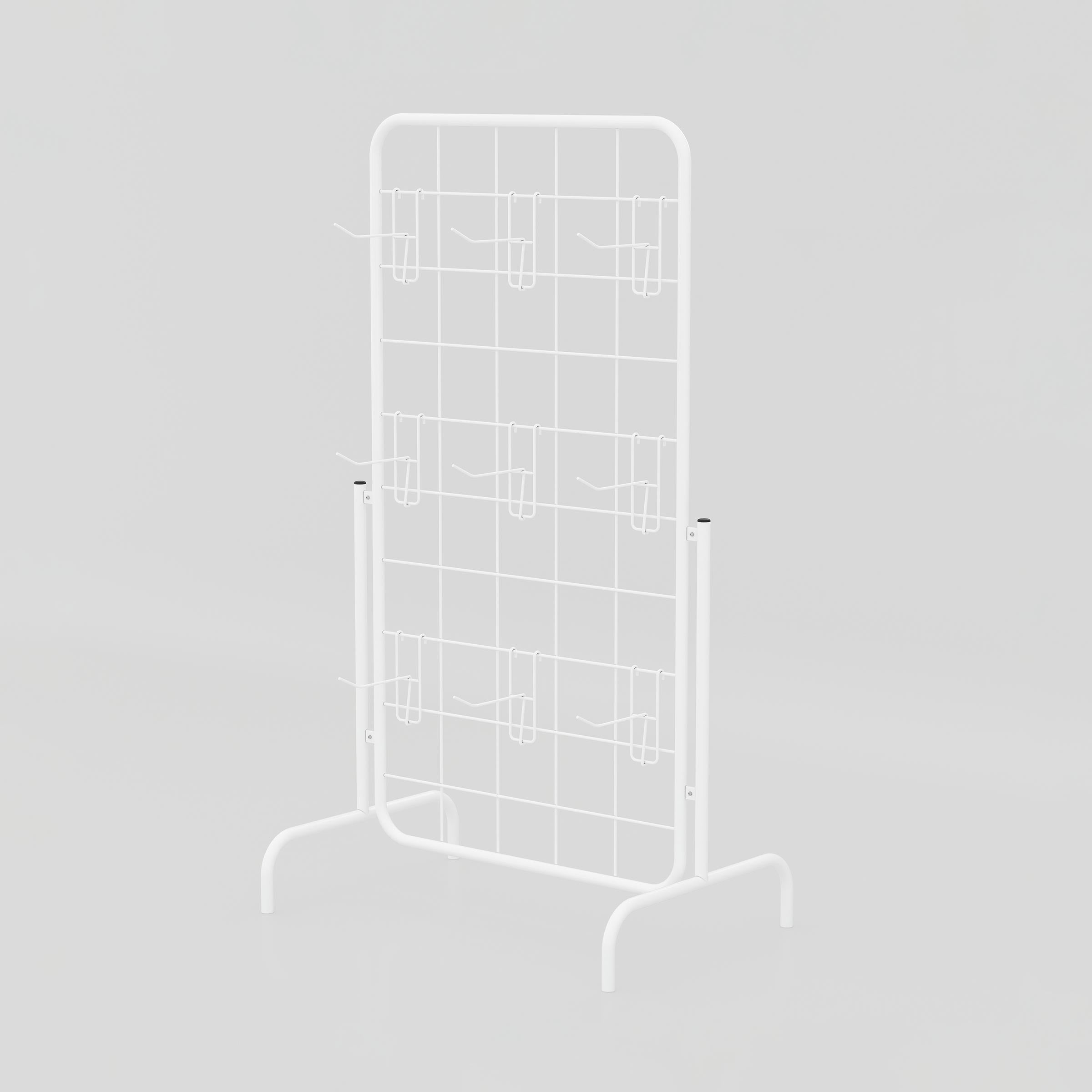 Modern Tylon Cloth Stand offering vertical display space for scarves, small garments, accessories and merchandise in commercial interiors.