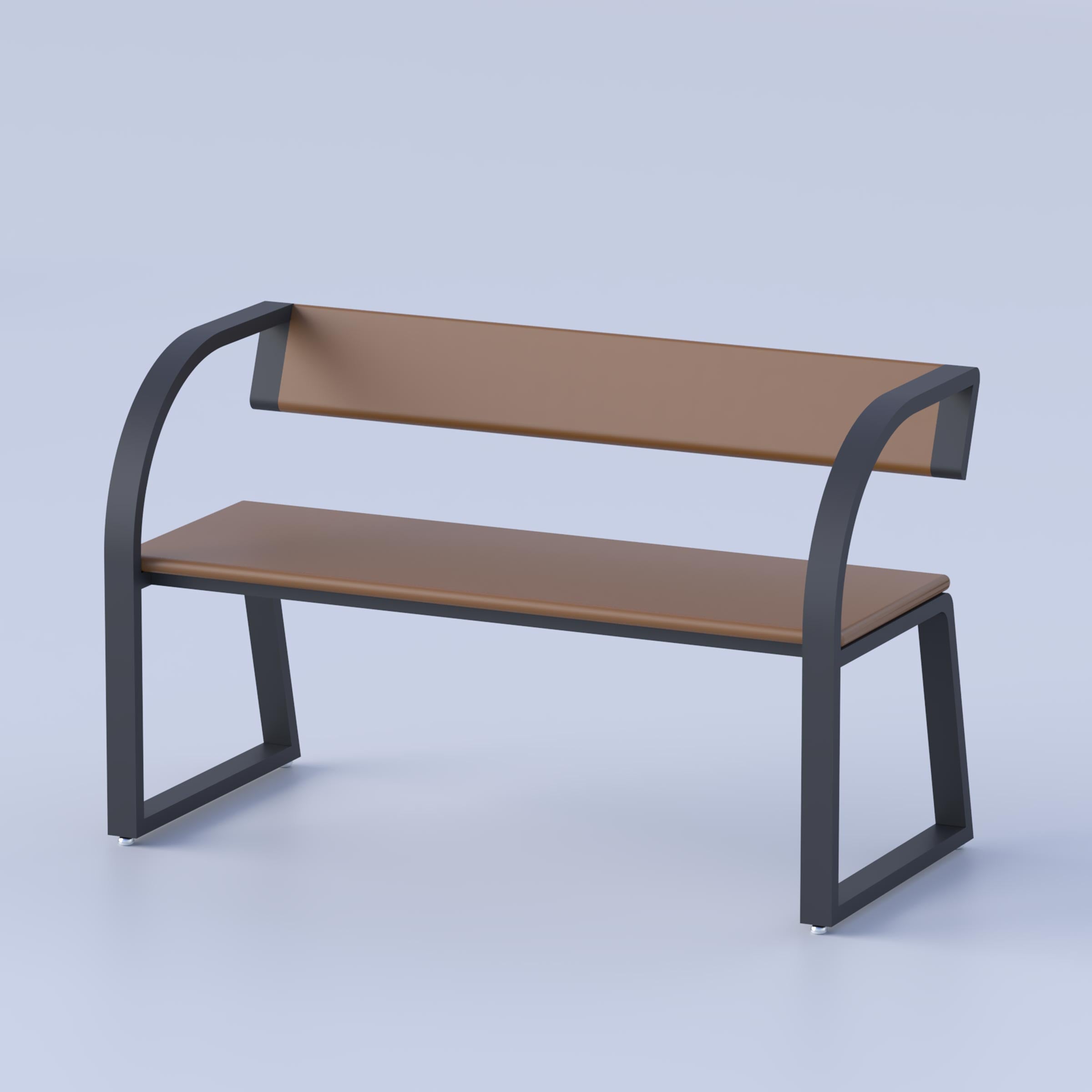Vexor Waiting Bench, modern style bench with cushioned rexine seat and back for waiting areas