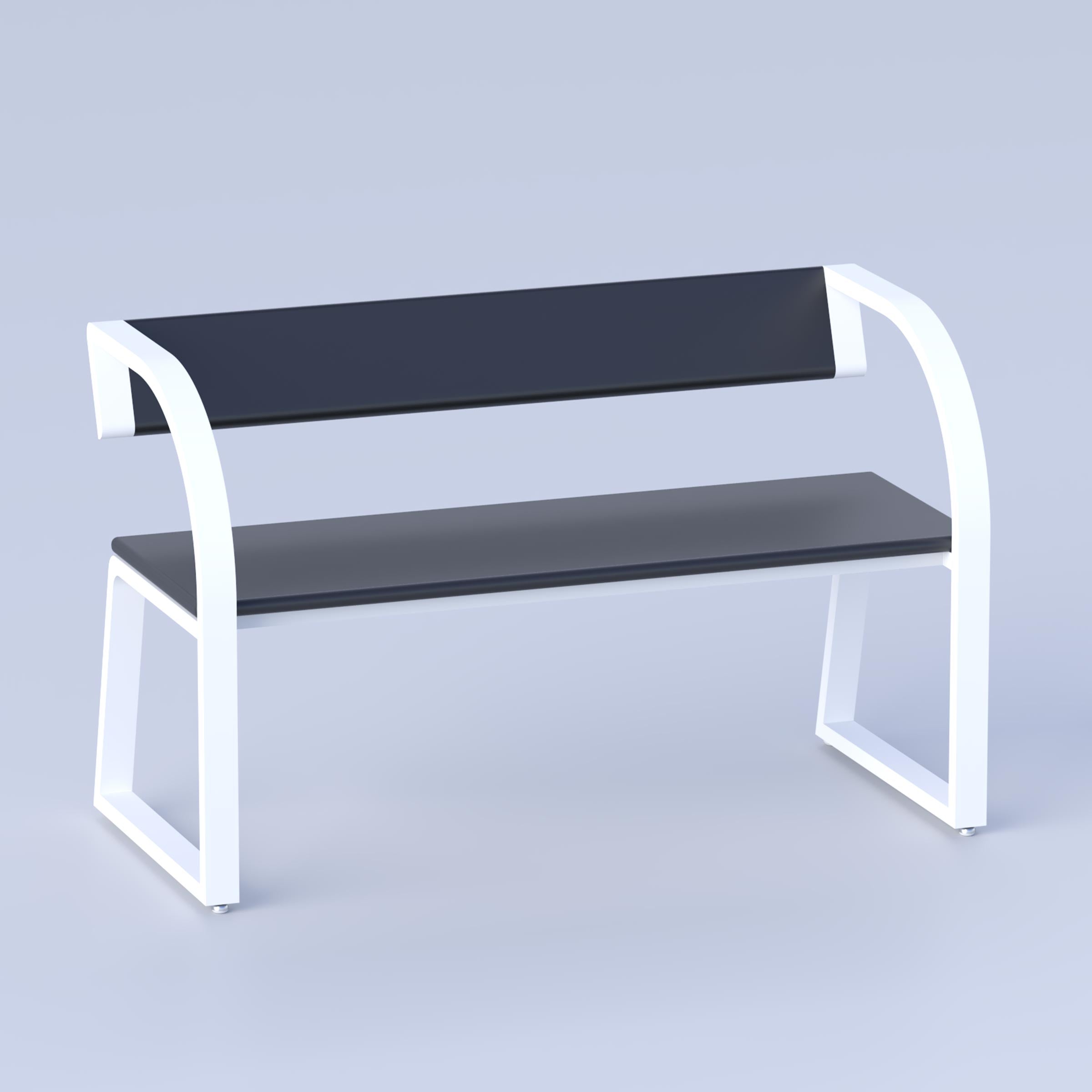 Vexor Waiting Bench, modern style bench with cushioned rexine seat and back for waiting areas