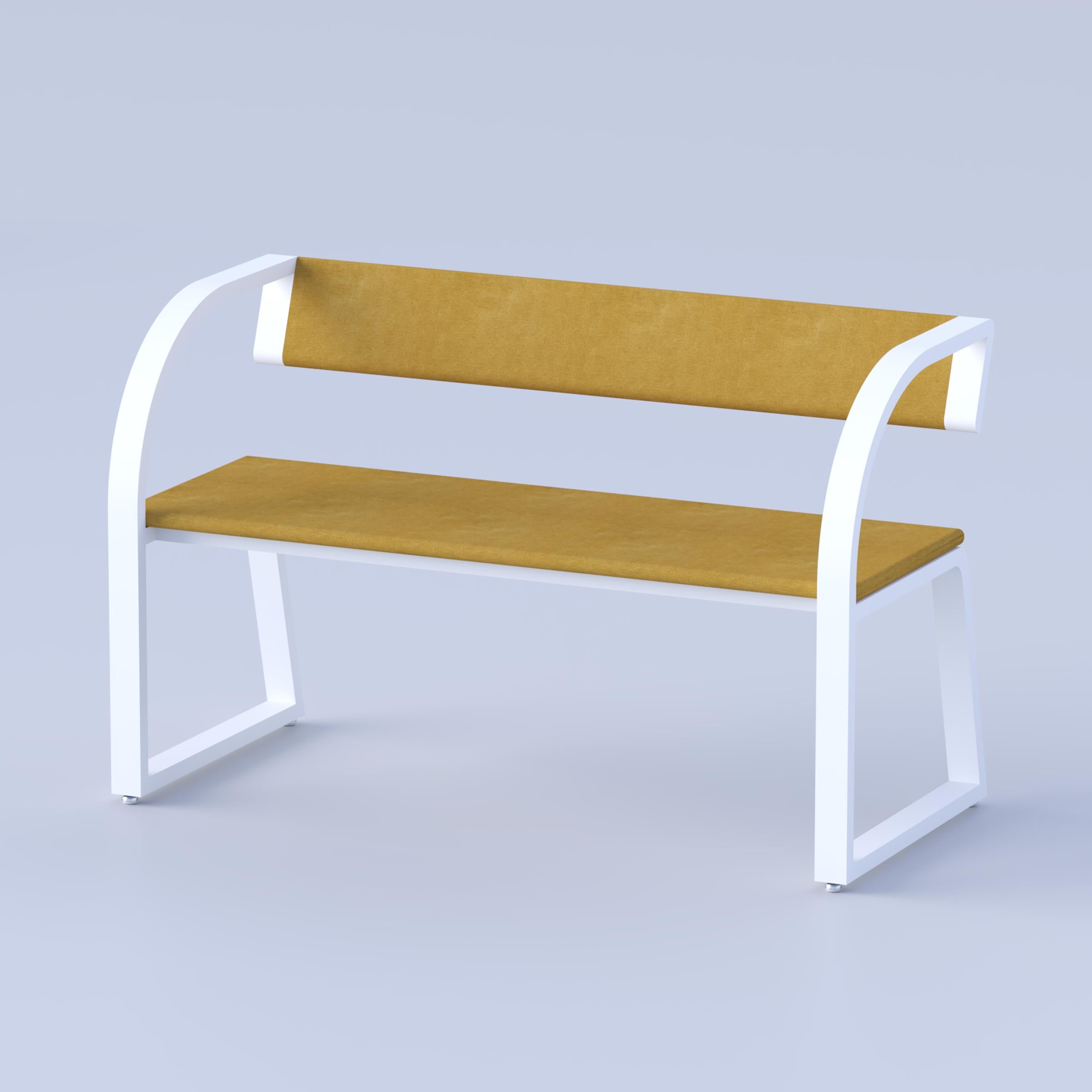 Vexor Waiting Bench, modern style bench with cushioned rexine seat and back for waiting areas