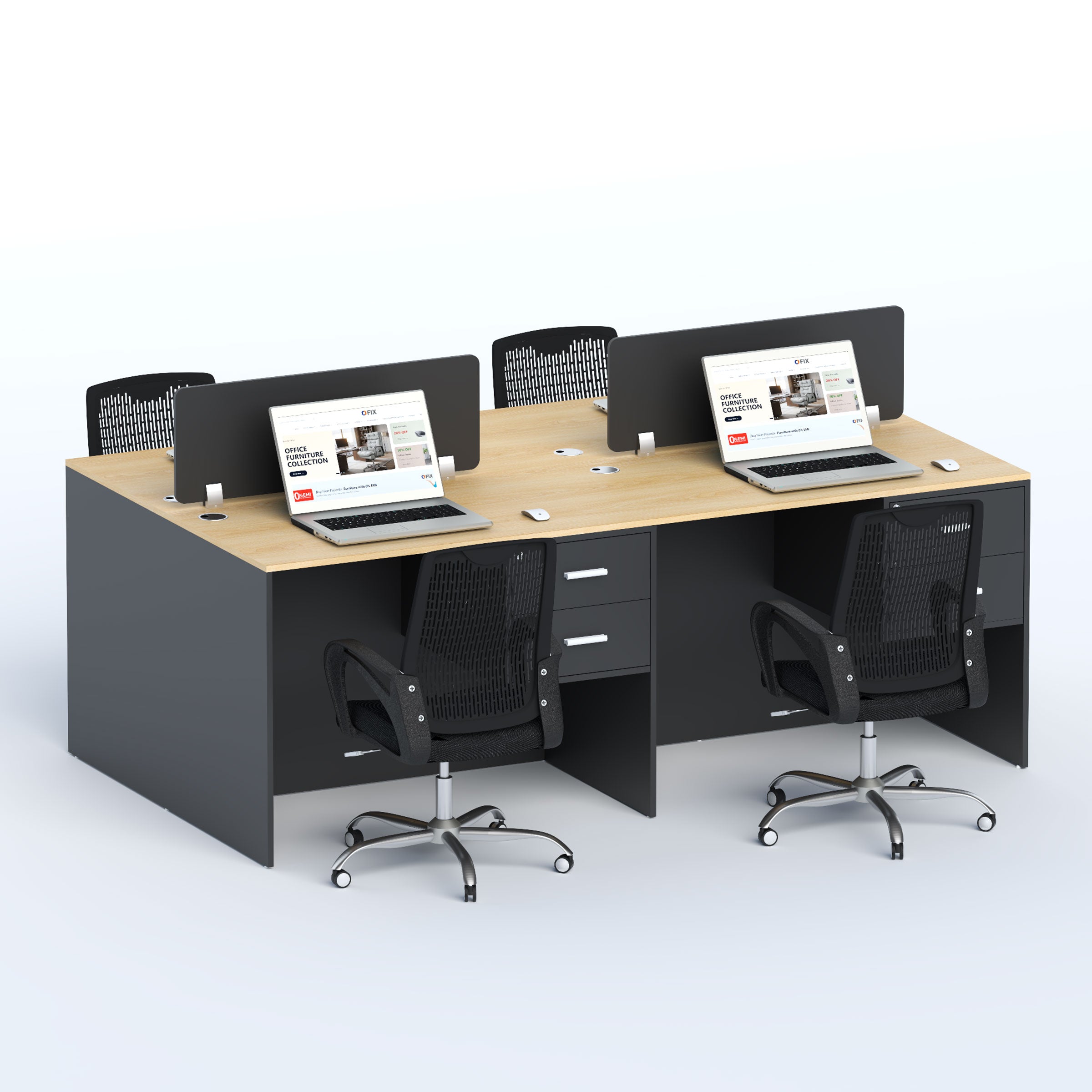  Face to face four seater Workstation