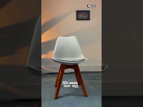 Tulip Wooden Chair- White